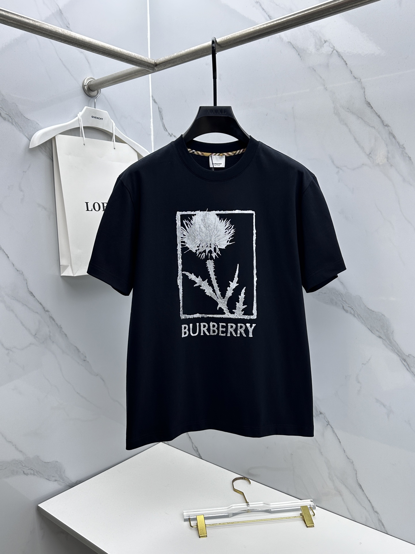 🆕Burberry巴宝莉 2026春夏新款logo印花短袖 官网同款T恤 双纱纯棉面料 多元化搭配 迎合