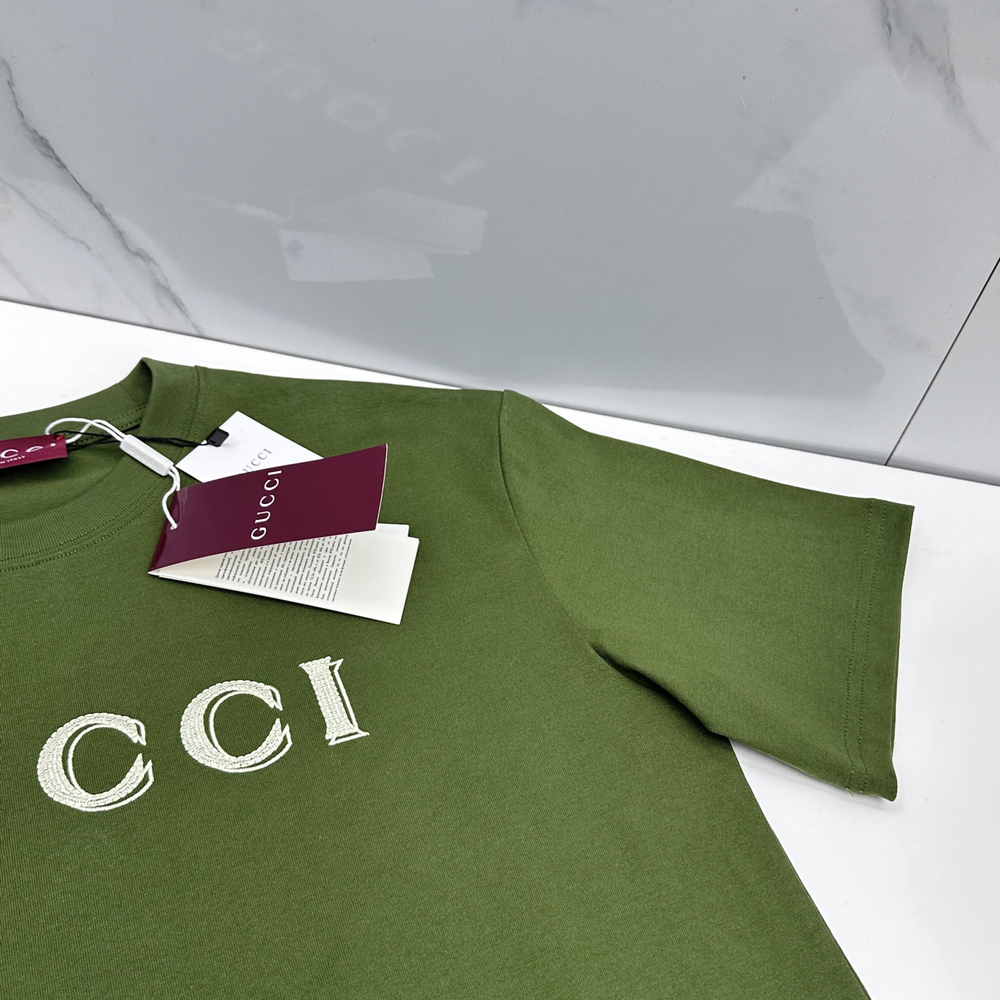 🆕Gucci古驰 微阔 新款首发专柜最新款短袖圆领T恤 高端订制 设计前卫时尚！品牌logo重工艺设计 