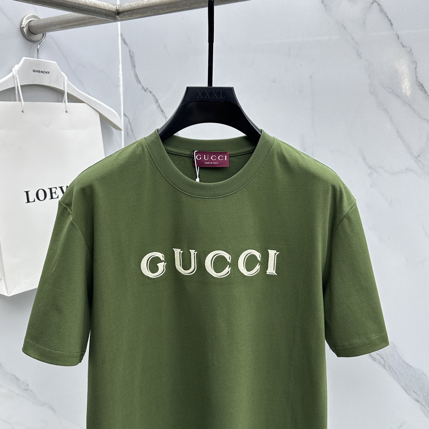 🆕Gucci古驰 微阔 新款首发专柜最新款短袖圆领T恤 高端订制 设计前卫时尚！品牌logo重工艺设计 