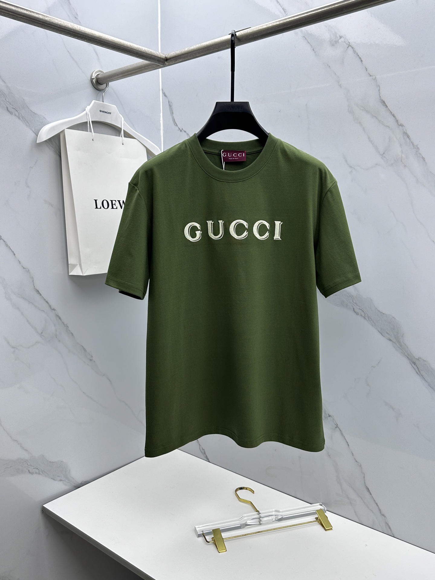 🆕Gucci古驰 微阔 新款首发专柜最新款短袖圆领T恤 高端订制 设计前卫时尚！品牌logo重工艺设计 