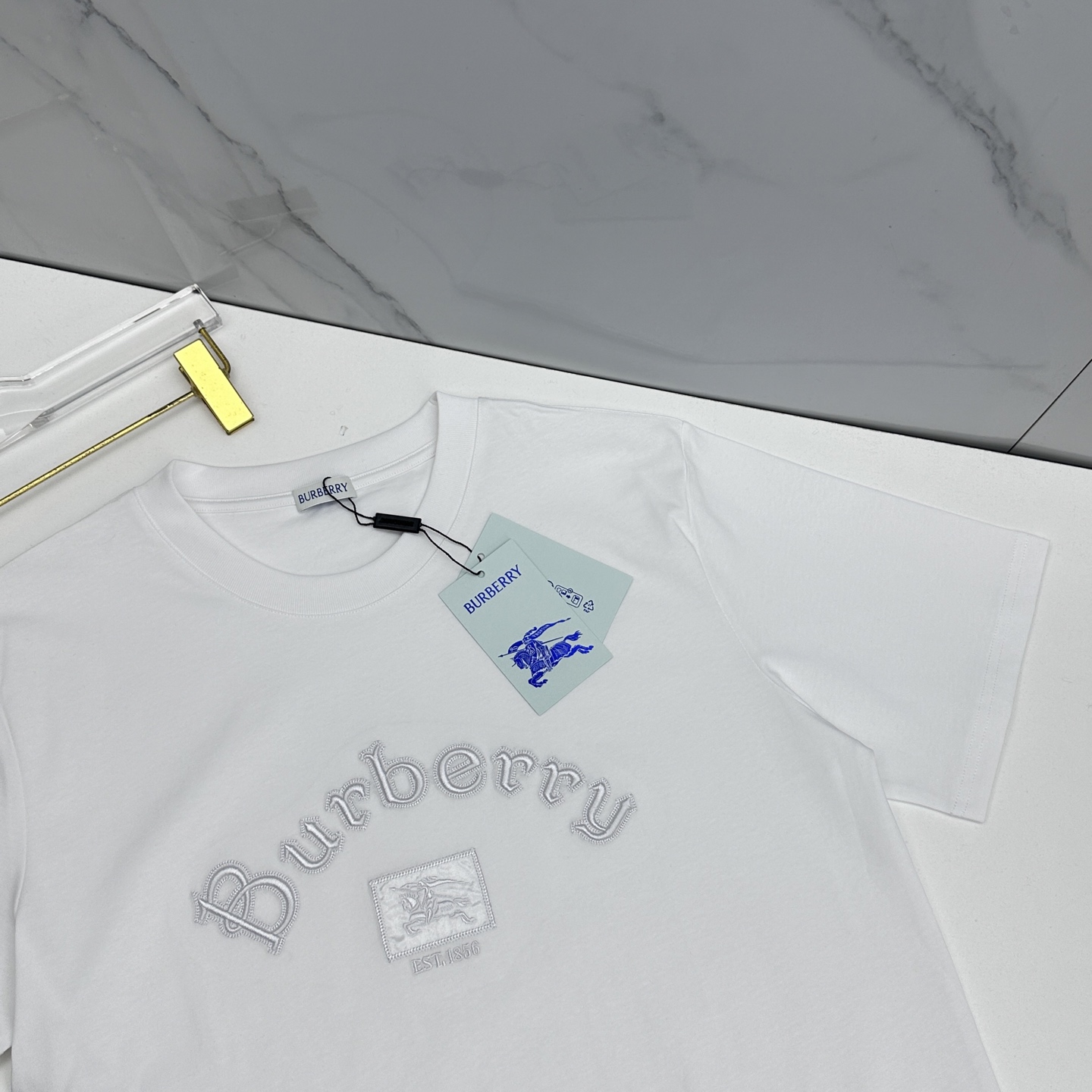 🌾 🆕BBR巴宝莉 2026春夏新款字母绣花短袖 官网同款T恤，双纱纯棉面料 多元化搭配 迎合眼下时尚前