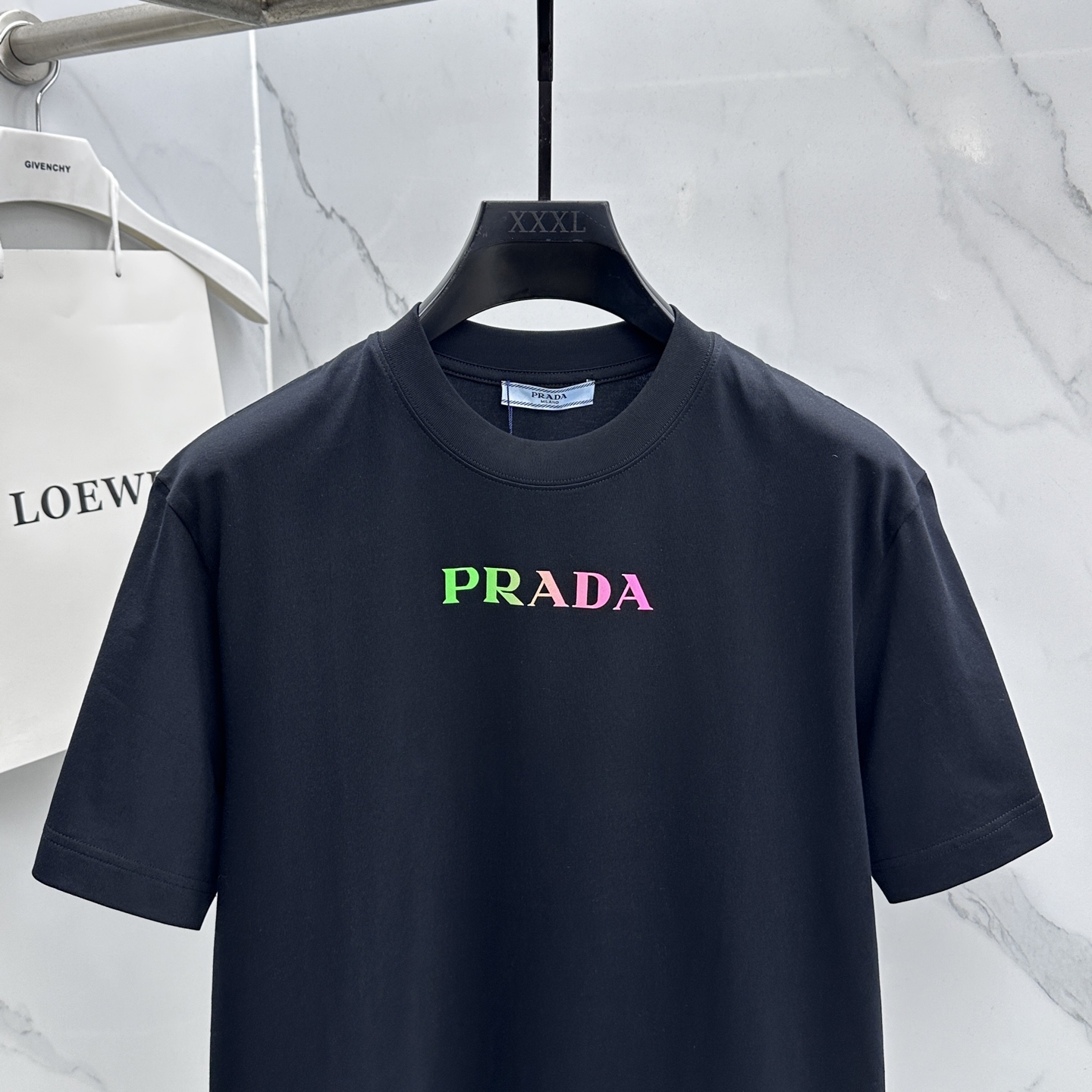 🌾 🆕🌾Prada普拉达 2026春夏新款logo字母印花短袖 官网同款T恤 双纱纯棉面料 多元化搭配 