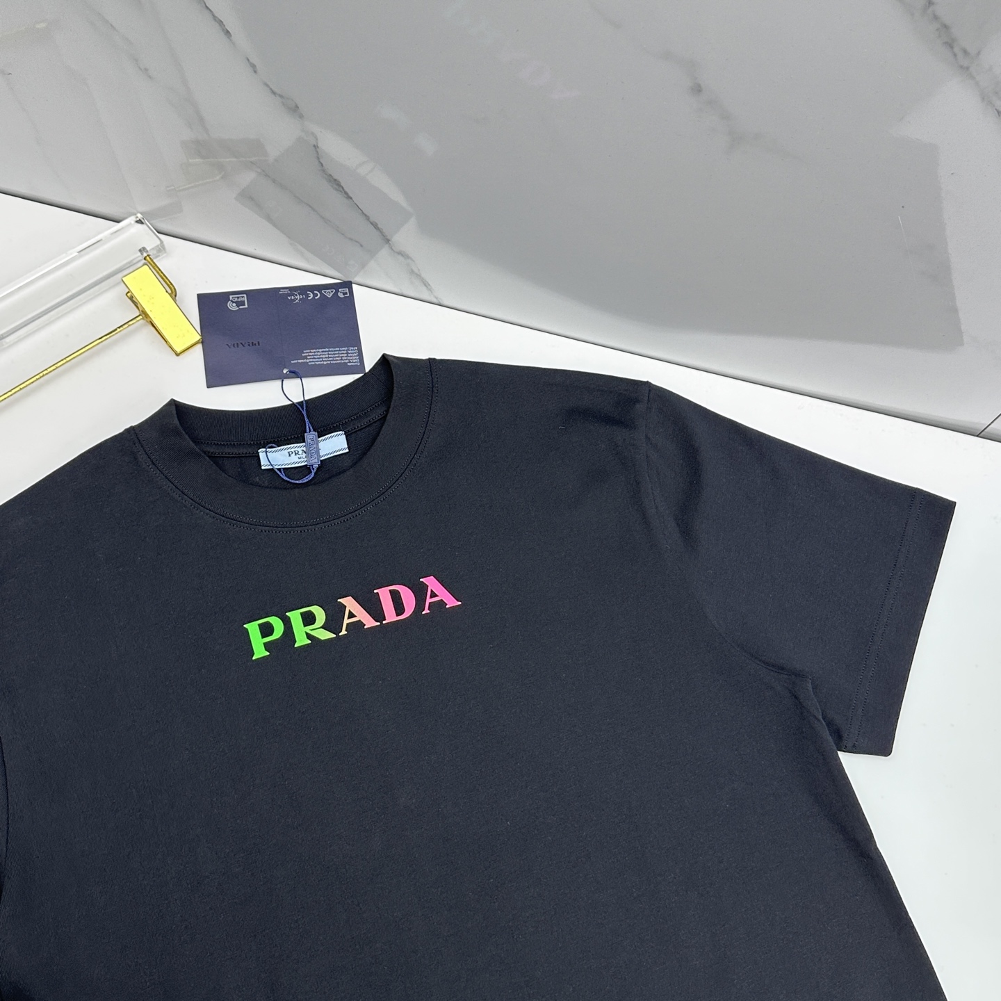 🌾 🆕🌾Prada普拉达 2026春夏新款logo字母印花短袖 官网同款T恤 双纱纯棉面料 多元化搭配 