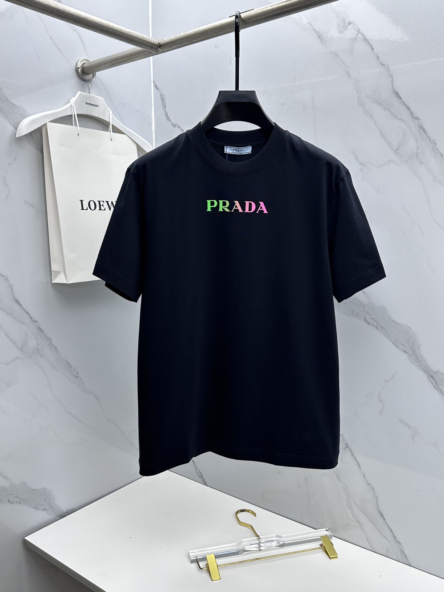 🌾 🆕🌾Prada普拉达 2026春夏新款logo字母印花短袖 官网同款T恤 双纱纯棉面料 多元化搭配 