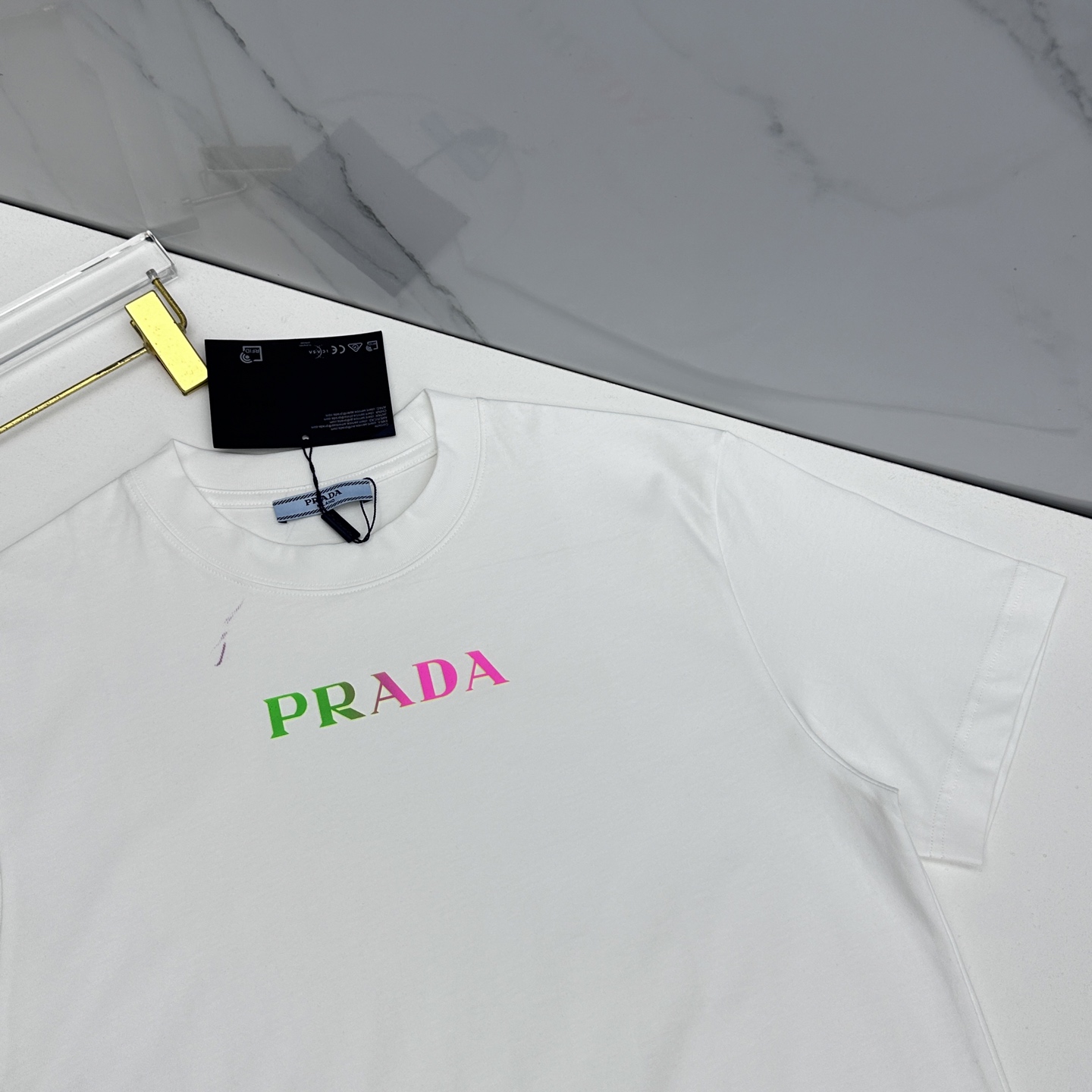 🌾 🆕🌾Prada普拉达 2026春夏新款logo字母印花短袖 官网同款T恤 双纱纯棉面料 多元化搭配 