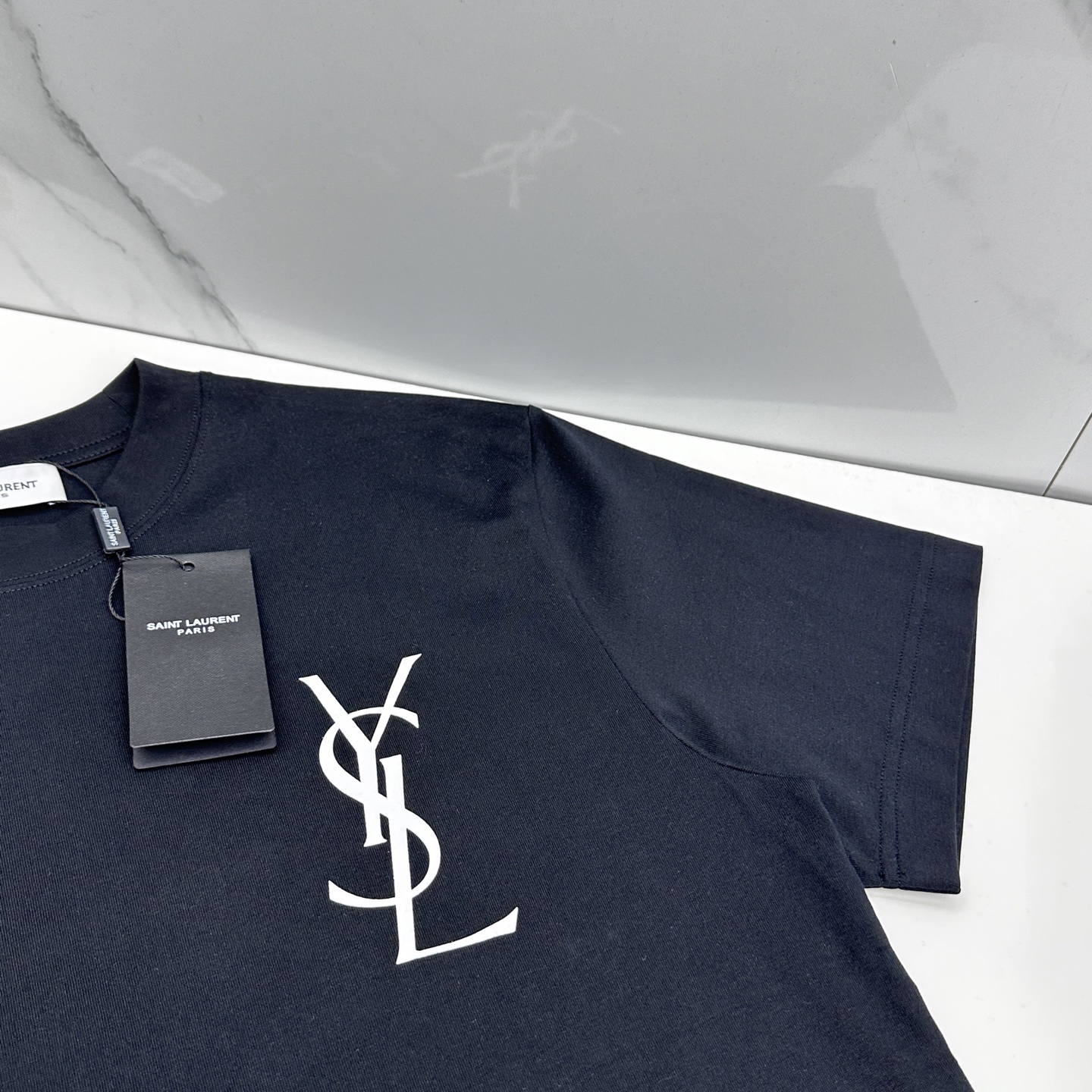 🌾 🆕YSL圣罗兰 2026春夏新款logo字母印花短袖 官网同款T恤 双纱纯棉面料 多元化搭配 迎合眼