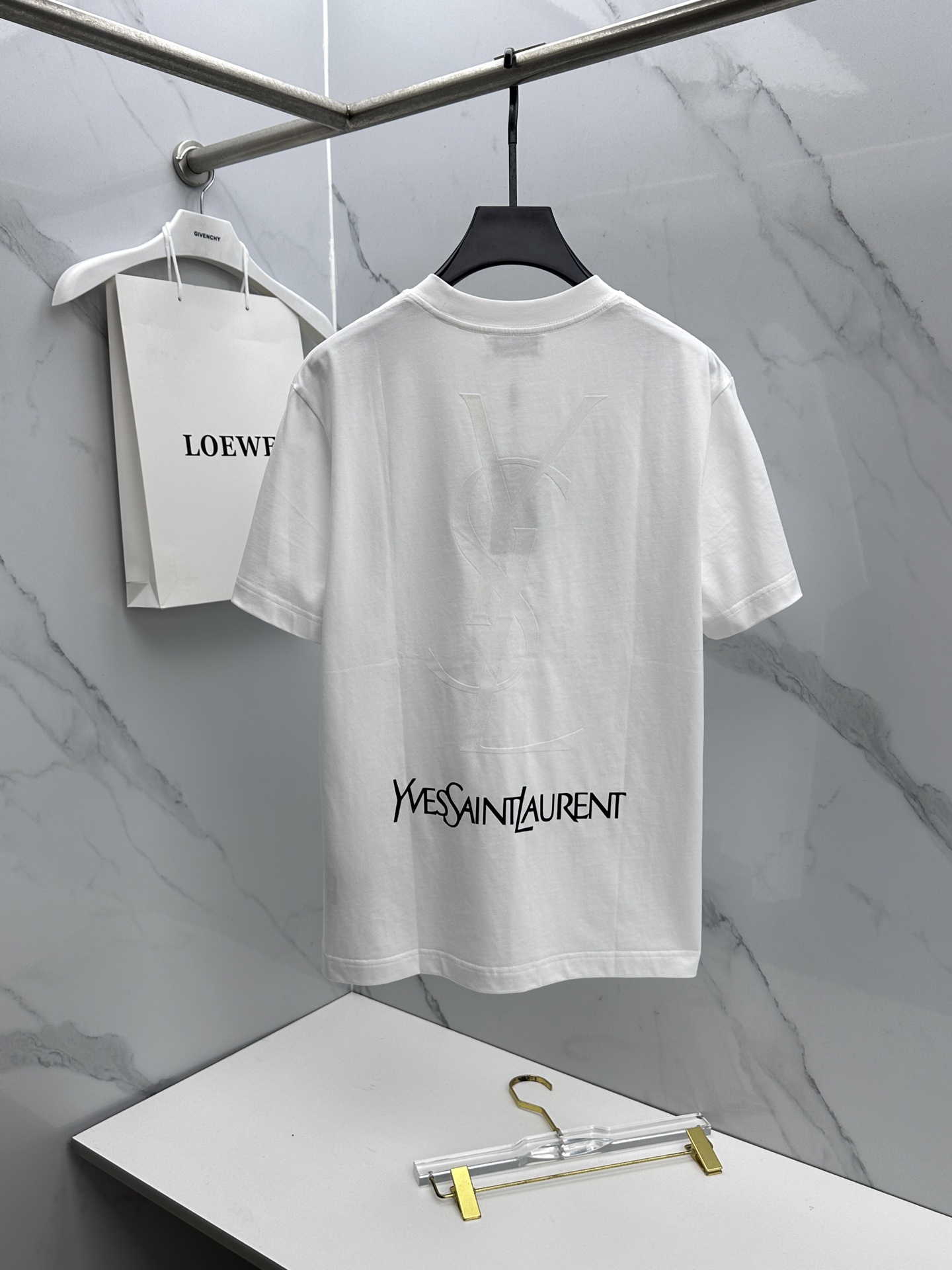 🌾 🆕YSL圣罗兰 2026春夏新款logo字母印花短袖 官网同款T恤 双纱纯棉面料 多元化搭配 迎合眼