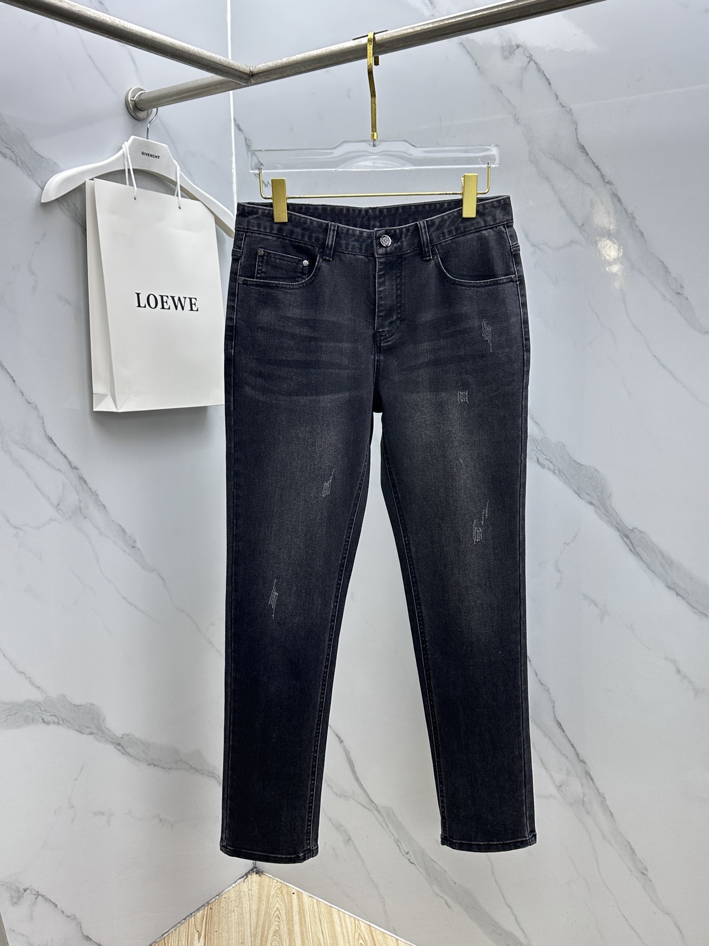 🆕LOEWE罗意威 高定款 四季款新款水洗牛仔裤 柜台同步发售 原版定制复刻 原版五金辅料 手工磨破 原