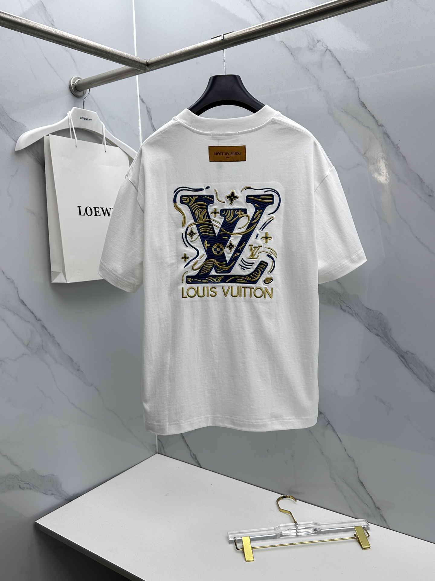 🆕LV路易威登 微阔 新款首发专柜最新款短袖圆领T恤 高端订制 高克重双纱 品牌logo重工艺设计 高端