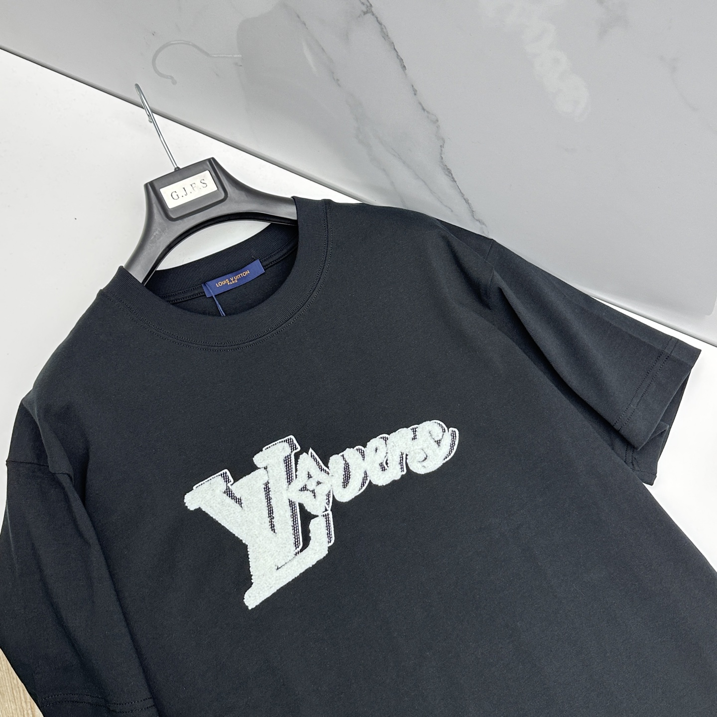 🆕LV路易威登 微阔 新款首发专柜最新款短袖圆领T恤 3D刺绣 高端订制 高克重双纱 品牌logo重工艺