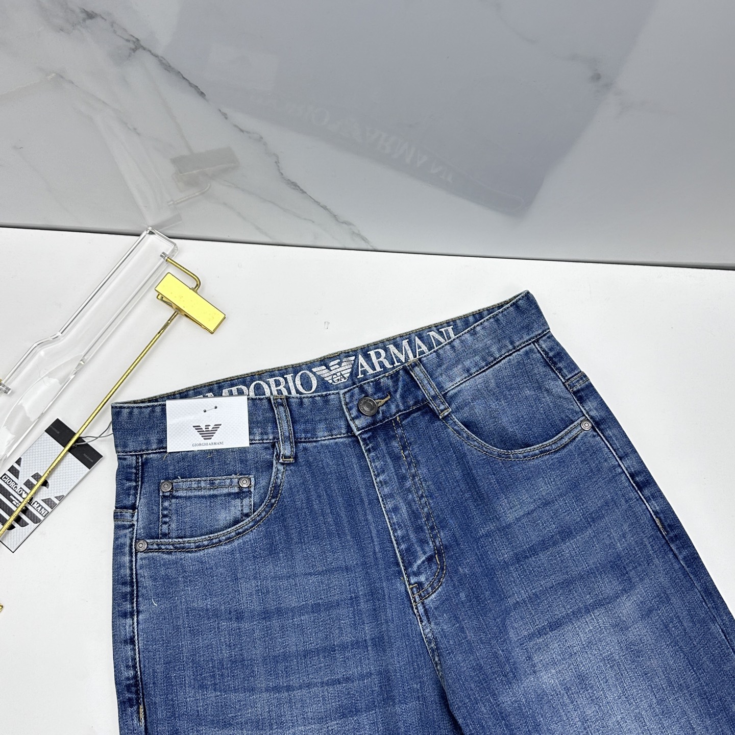 🆕Amani阿玛尼 🔥高端定制、26早春新款薄款牛仔裤 柜台同步发售 原版定制复刻 客供五金辅料 原单品