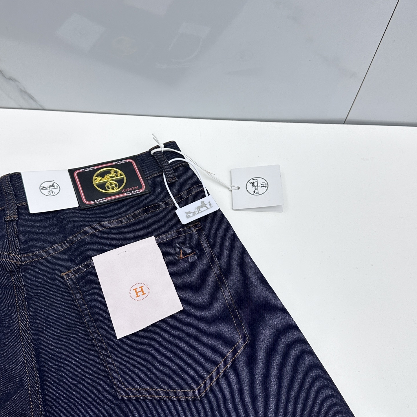 🆕Hermes爱马仕 🔥高端定制、26早春新款薄款牛仔裤 柜台同步发售 原版定制复刻 客供五金辅料 原单