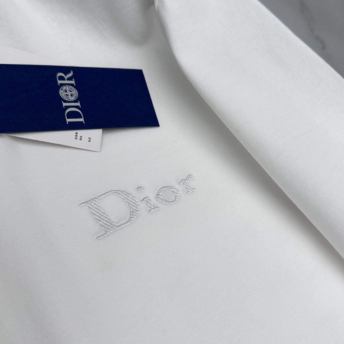 🆕Dior迪奥 微阔 新款首发专柜最新款短袖圆领T恤 高端订制 胸前品牌logo重工艺设计 高端长绒棉面