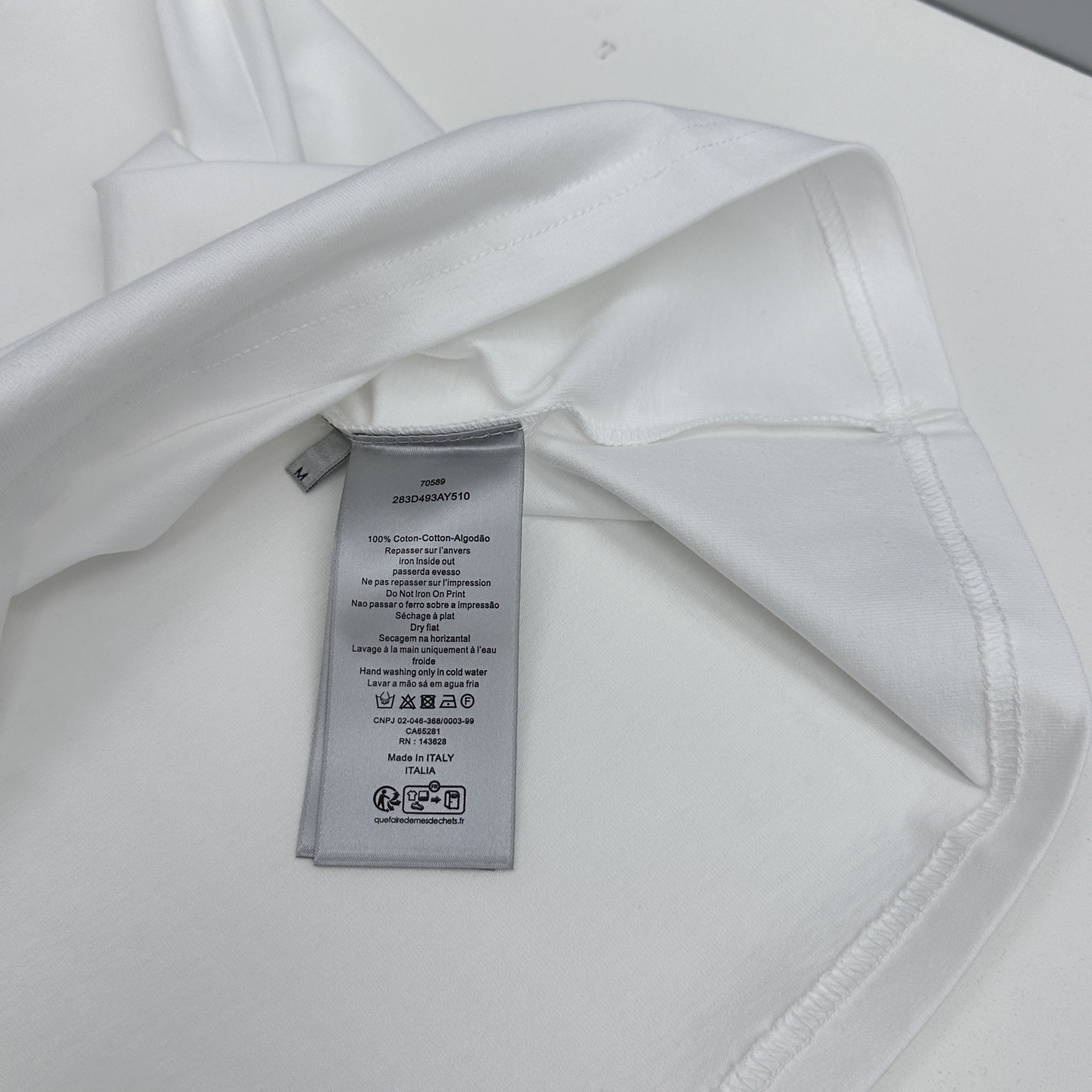 🆕Dior迪奥 微阔 新款首发专柜最新款短袖圆领T恤 高端订制 胸前品牌logo重工艺设计 高端长绒棉面