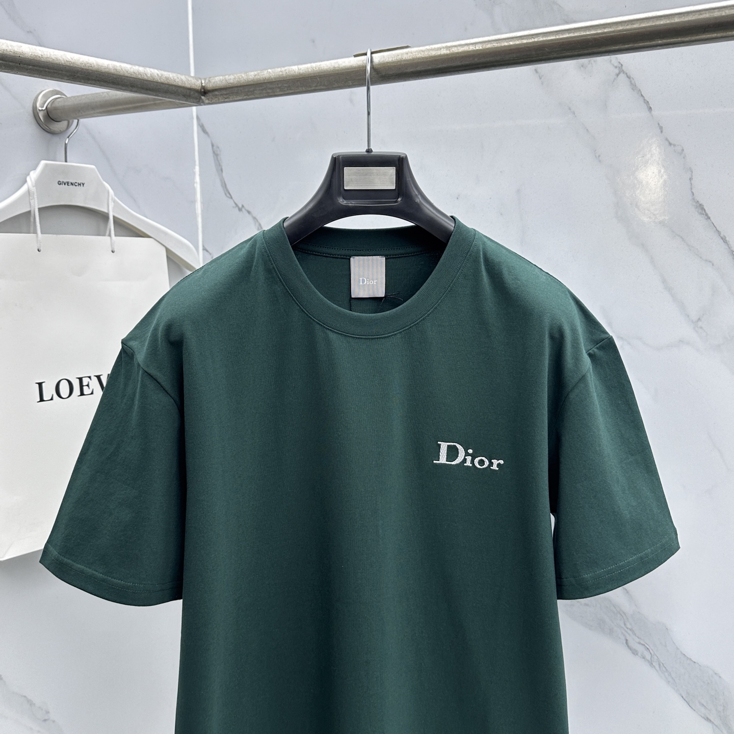 🆕Dior迪奥 微阔 新款首发专柜最新款短袖圆领T恤 高端订制 胸前品牌logo重工艺设计 高端长绒棉面
