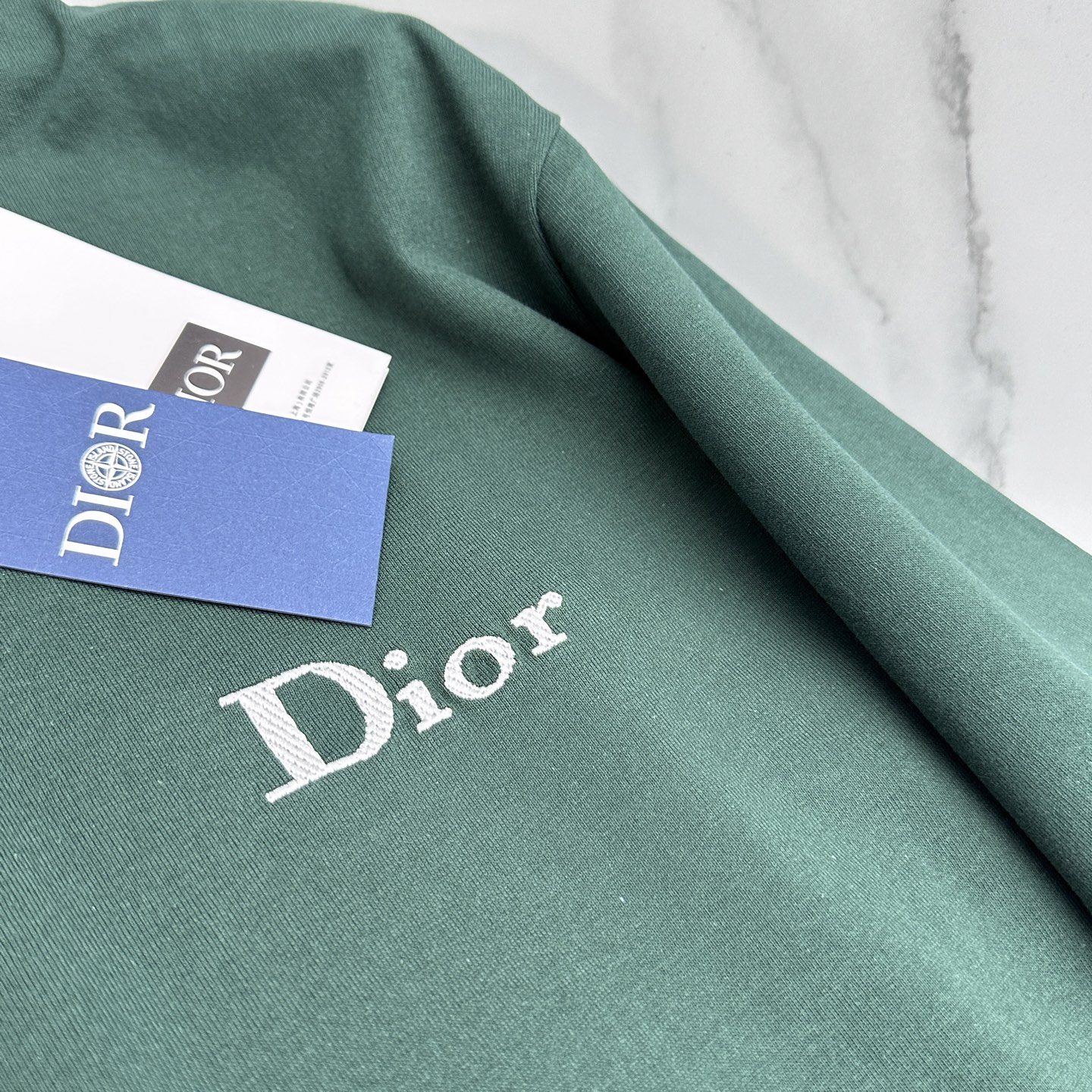 🆕Dior迪奥 微阔 新款首发专柜最新款短袖圆领T恤 高端订制 胸前品牌logo重工艺设计 高端长绒棉面