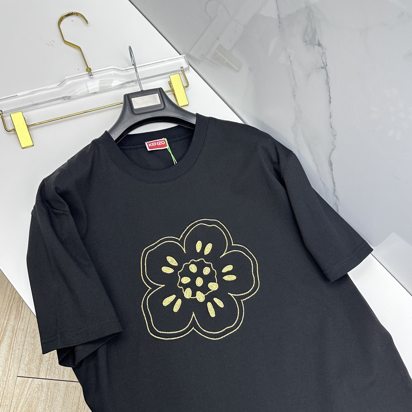 🆕KENZO 微阔 新款首发专柜最新款短袖圆领T恤 高端订制 胸前品牌logo重工艺设计 高端长绒棉面料