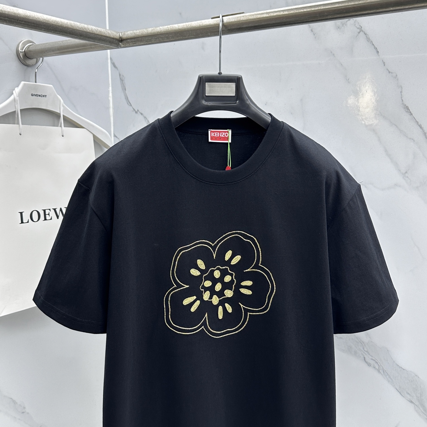 🆕KENZO 微阔 新款首发专柜最新款短袖圆领T恤 高端订制 胸前品牌logo重工艺设计 高端长绒棉面料