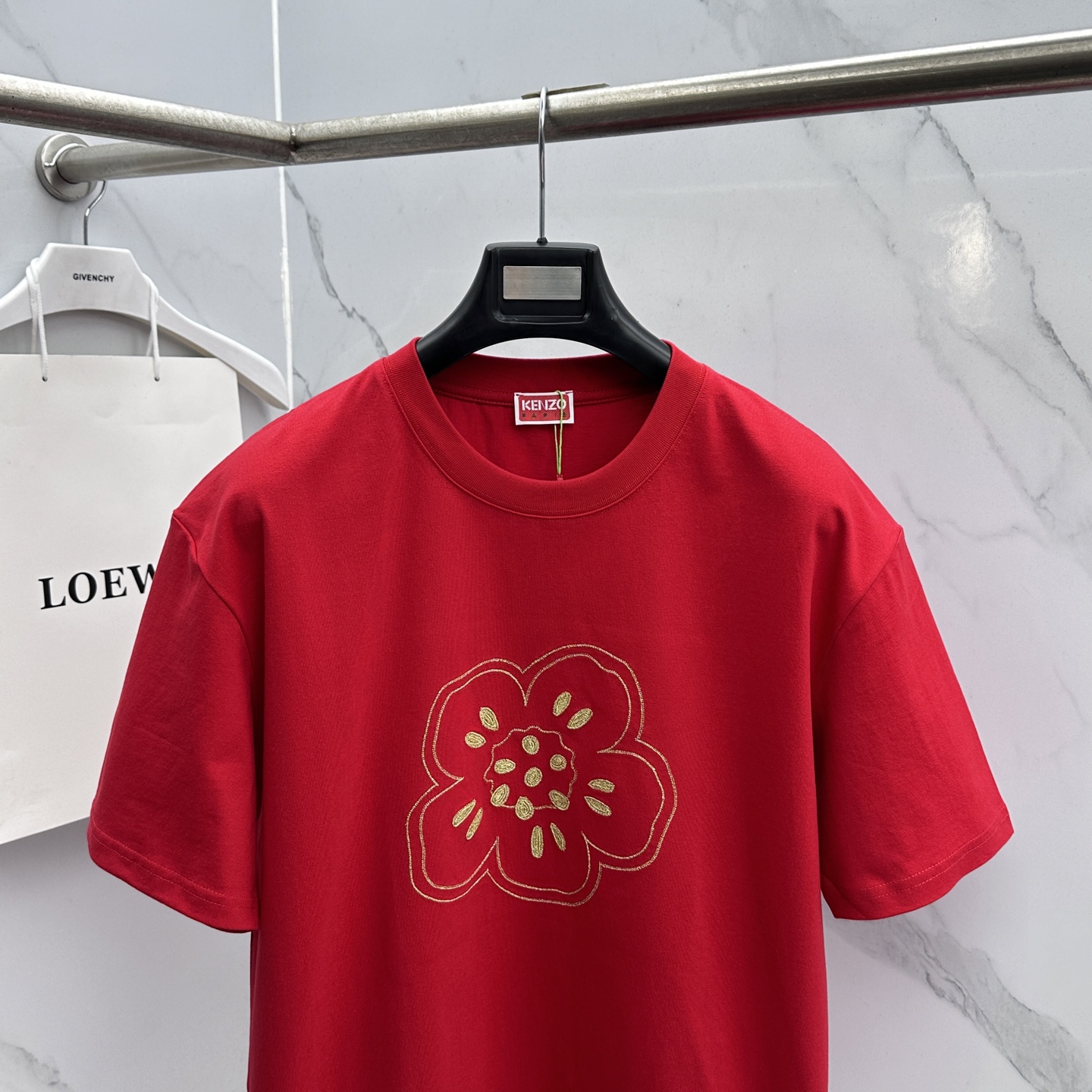 🆕KENZO 微阔 新款首发专柜最新款短袖圆领T恤 高端订制 胸前品牌logo重工艺设计 高端长绒棉面料