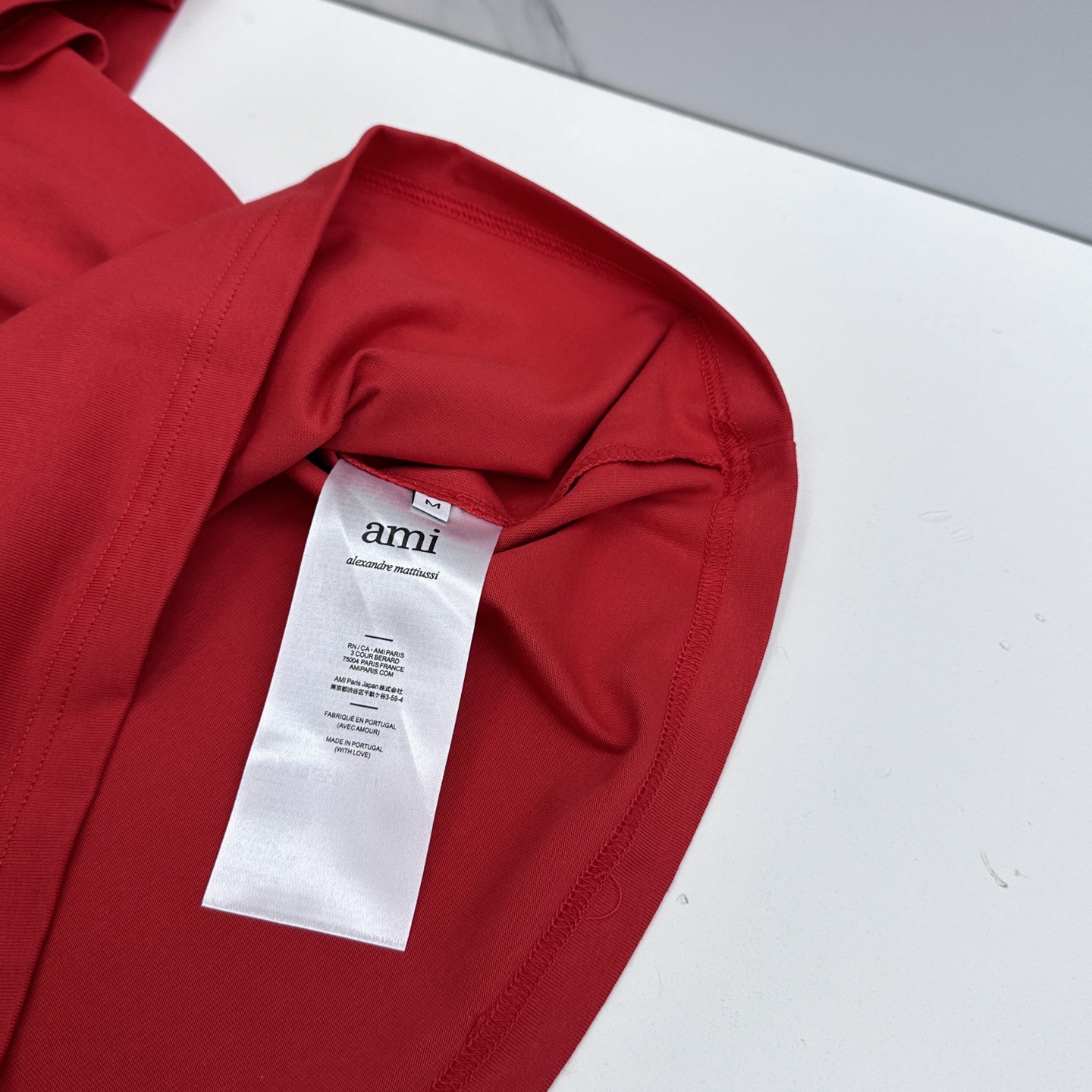 🆕AMI 微阔 新款首发专柜最新款短袖圆领T恤 高端订制 胸前品牌logo重工艺设计 高端长绒棉面料.手