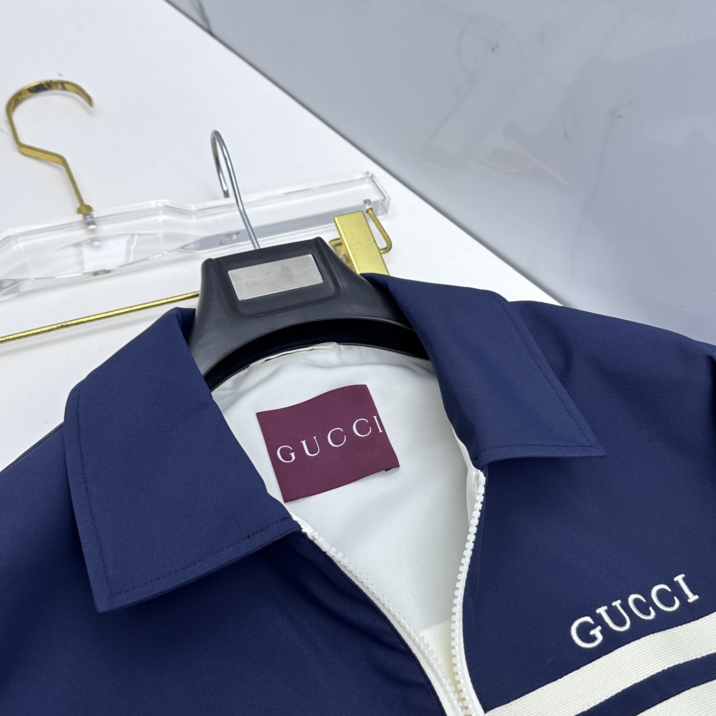 🆕Gucci古驰 2026早春休闲系列，最新时尚翻领夹克外套.拼接撞色条纹，logo刺绣，处处细节显工艺