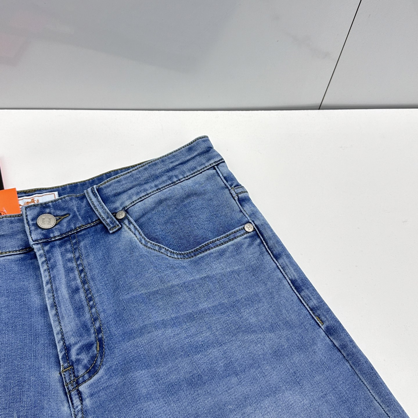 🆕Hermes爱马仕 🔥高端定制、26早春新款薄款牛仔裤 柜台同步发售 原版定制复刻 客供五金辅料 原单