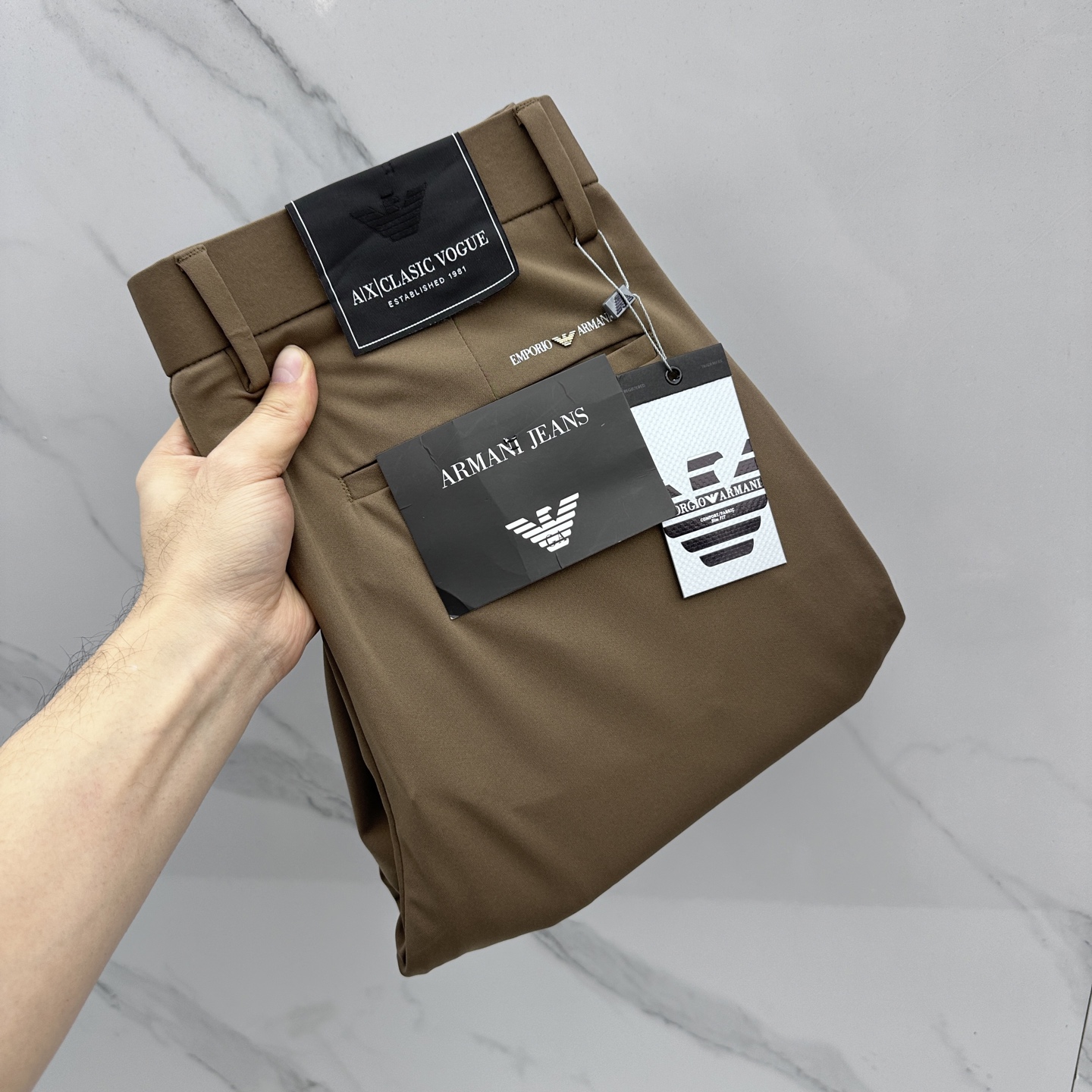 🆕Amani阿玛尼 春夏新品休闲裤西裤，官网同步发售，裤身工艺设计，客供辅料、面料定制，柔软丝滑，代工厂