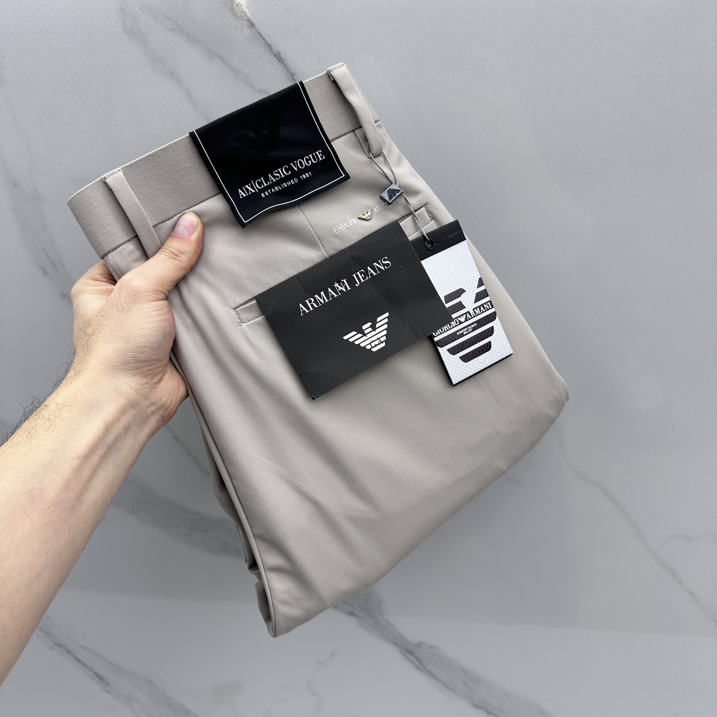 🆕Amani阿玛尼 春夏新品休闲裤西裤，官网同步发售，裤身工艺设计，客供辅料、面料定制，柔软丝滑，代工厂