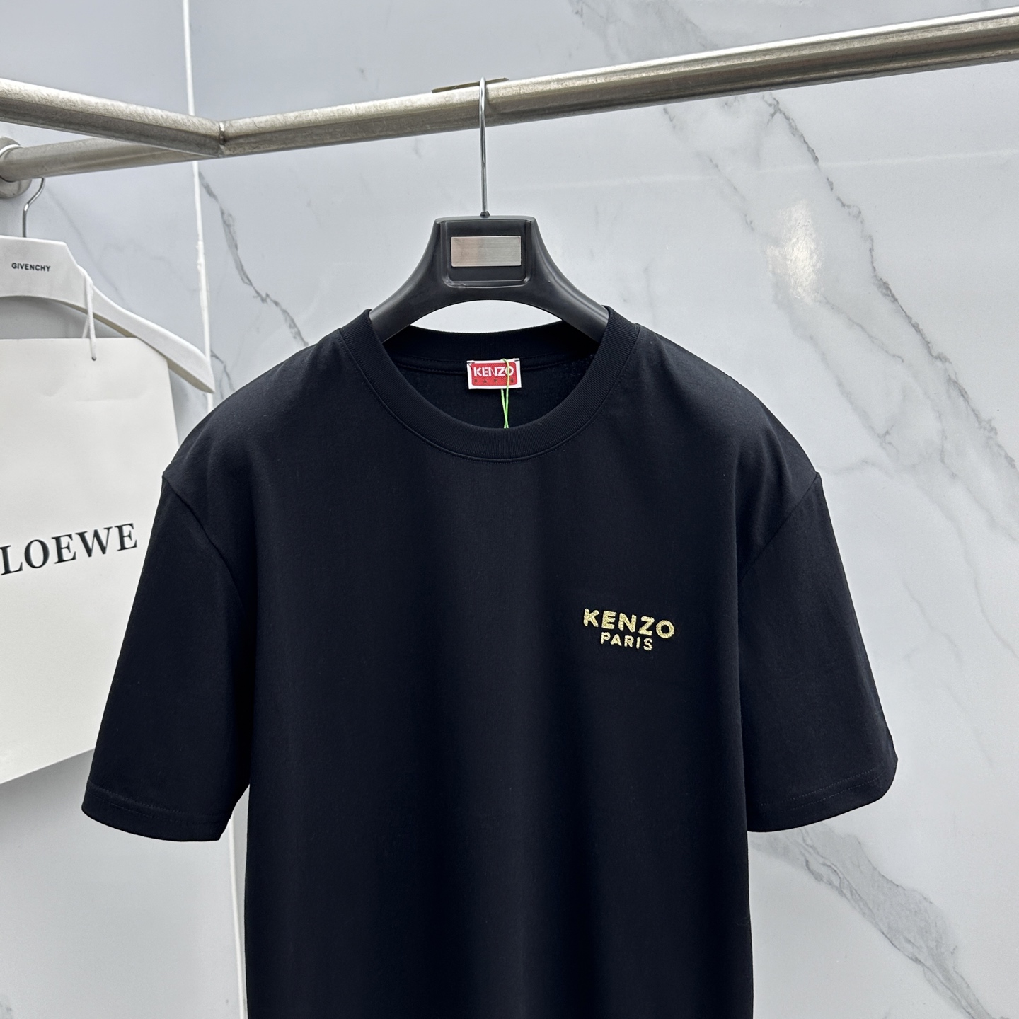 🆕KENZO 微阔 新款首发专柜最新款短袖圆领T恤 高端订制 胸前品牌logo重工艺设计 高端长绒棉面料