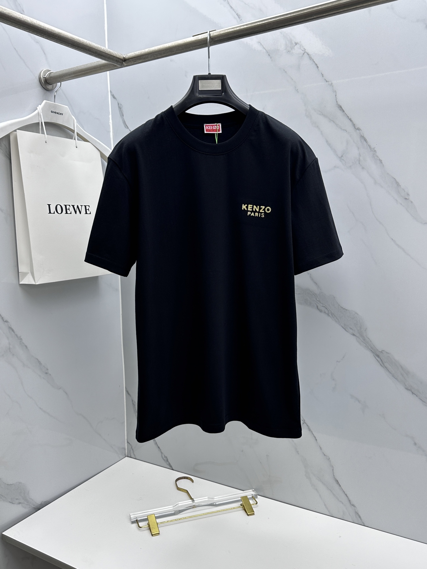 🆕KENZO 微阔 新款首发专柜最新款短袖圆领T恤 高端订制 胸前品牌logo重工艺设计 高端长绒棉面料