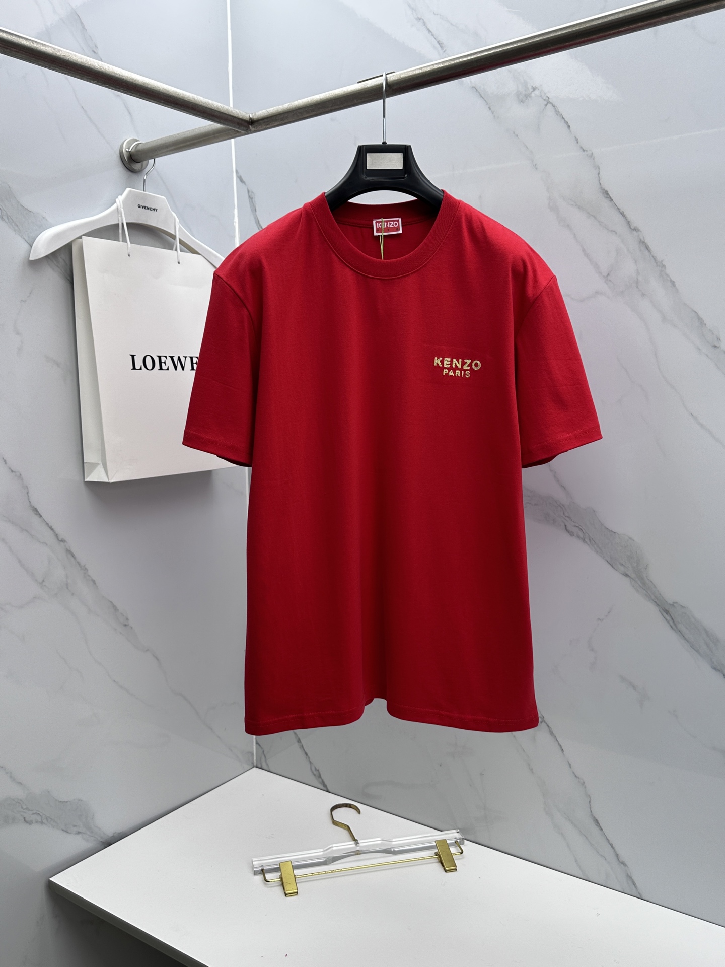 🆕KENZO 微阔 新款首发专柜最新款短袖圆领T恤 高端订制 胸前品牌logo重工艺设计 高端长绒棉面料