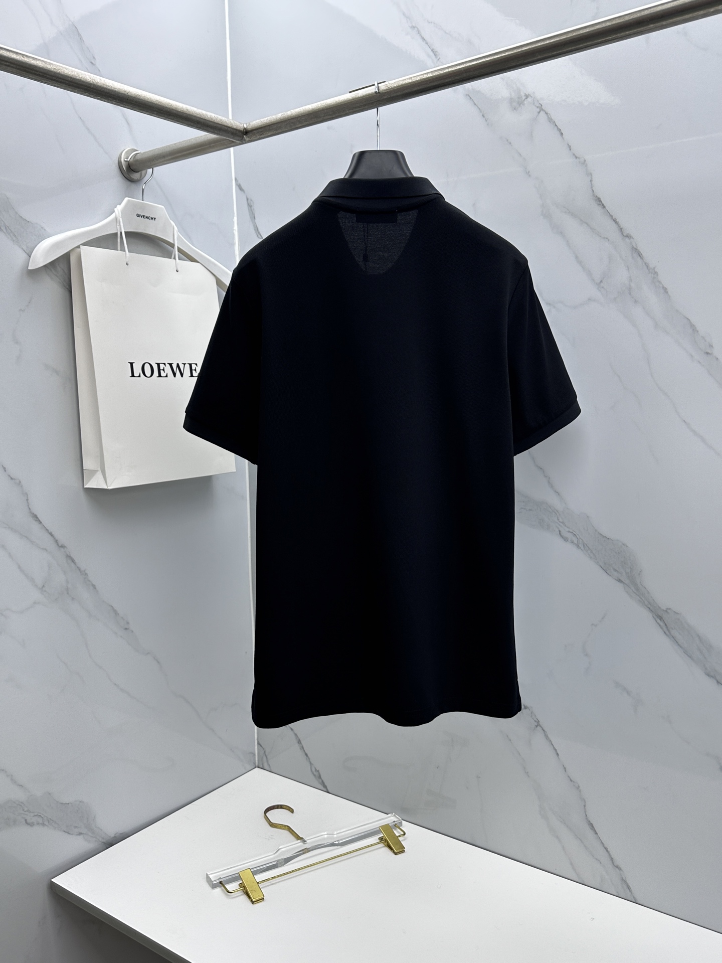 🆕LOEWE罗意威 2026春夏新款翻领Polo衫短袖T恤 简洁时尚百搭 胸口刺绣logo 螺纹针织领口