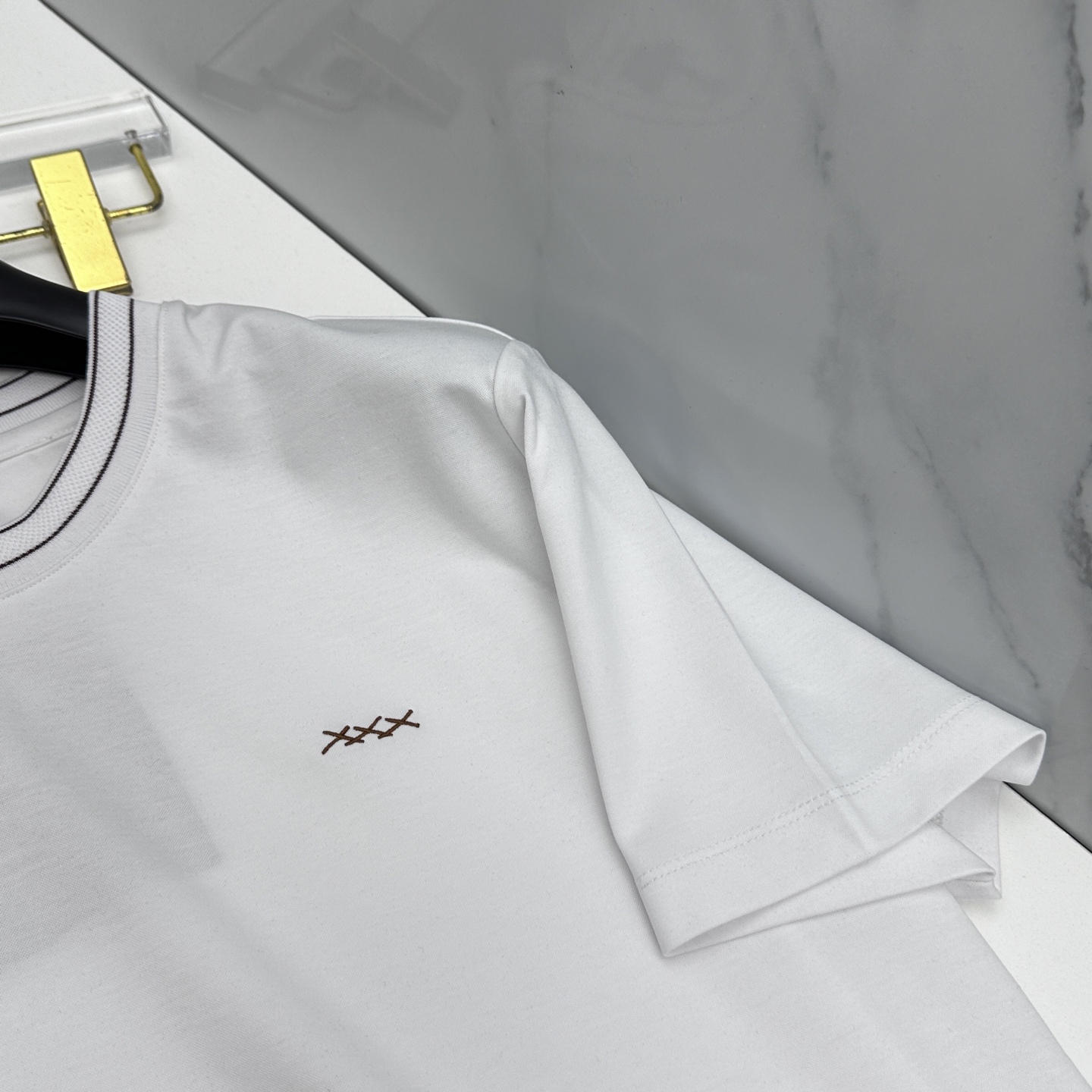 🆕ZEGNA杰尼亚 新款首发专柜最新款短袖圆领T恤 高端订制 胸前品牌logo重工艺设计 高端长绒棉面料