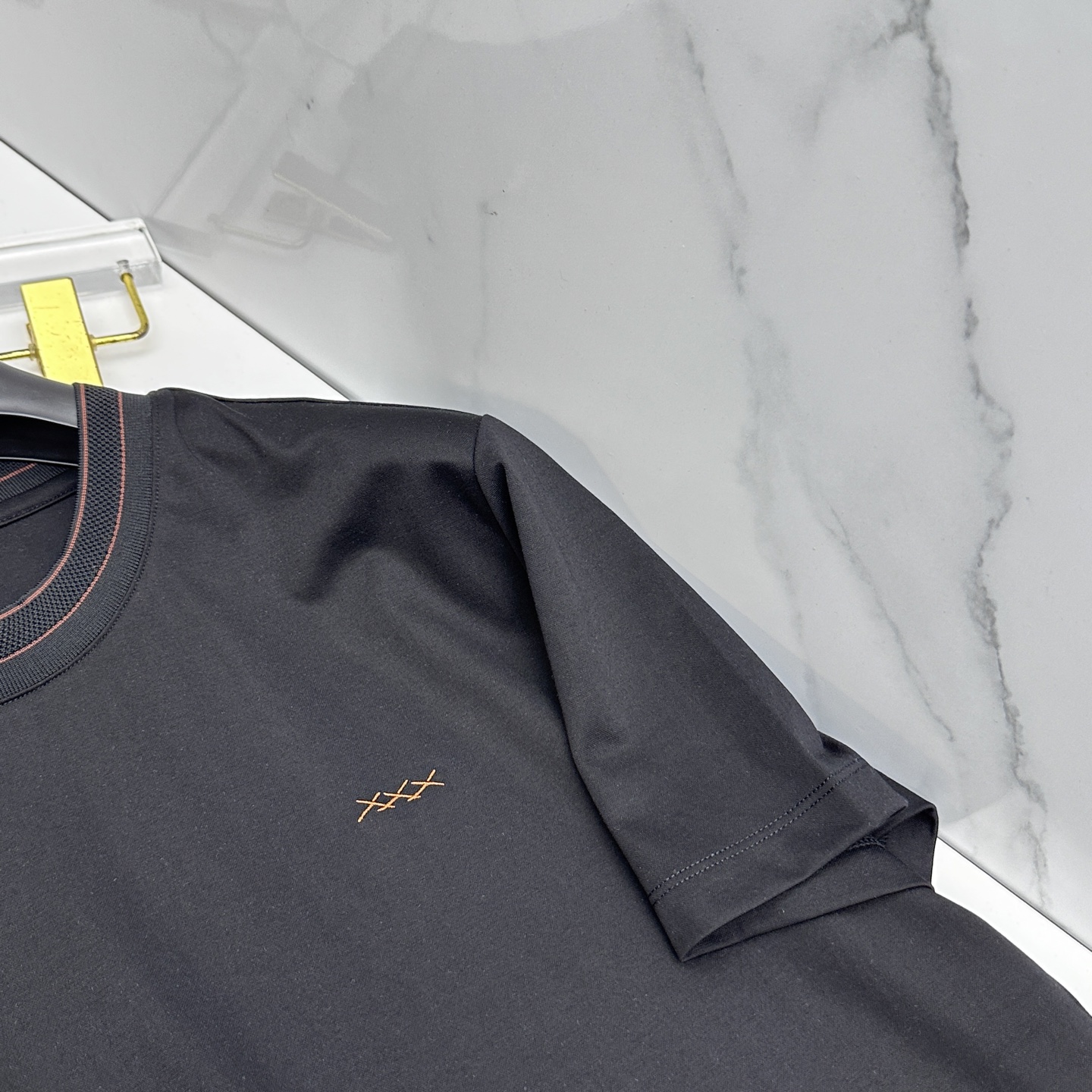 🆕ZEGNA杰尼亚 新款首发专柜最新款短袖圆领T恤 高端订制 胸前品牌logo重工艺设计 高端长绒棉面料