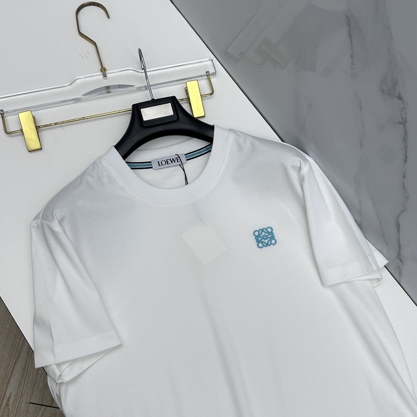 🆕LOEWE罗意威 新款首发专柜最新款短袖圆领T恤 高端订制 胸前品牌logo重工艺设计 高端长绒棉面料