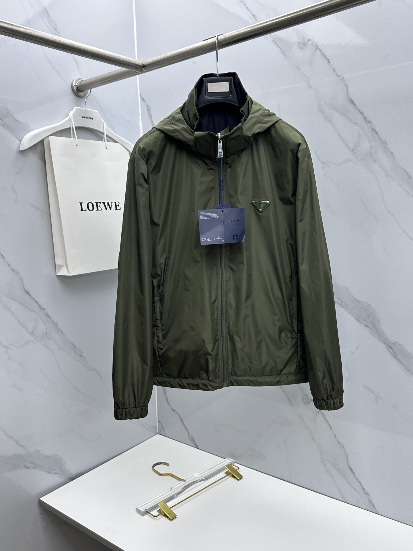 🆕Prada 普拉达 双面穿 2026ss春季新款连帽夹克外套全高端版本！高定专柜面料辅料，透气舒适度高