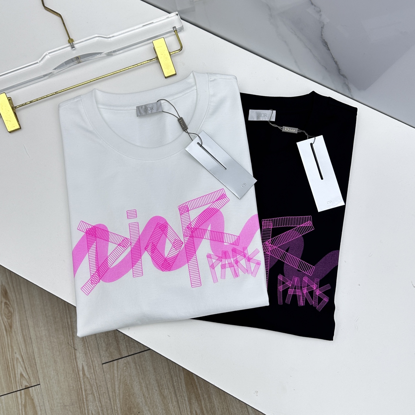 🆕Dior迪奥 新款首发专柜最新款短袖圆领T恤 胸前logo印花3D 官网同款 高端订制 高端长绒棉面料