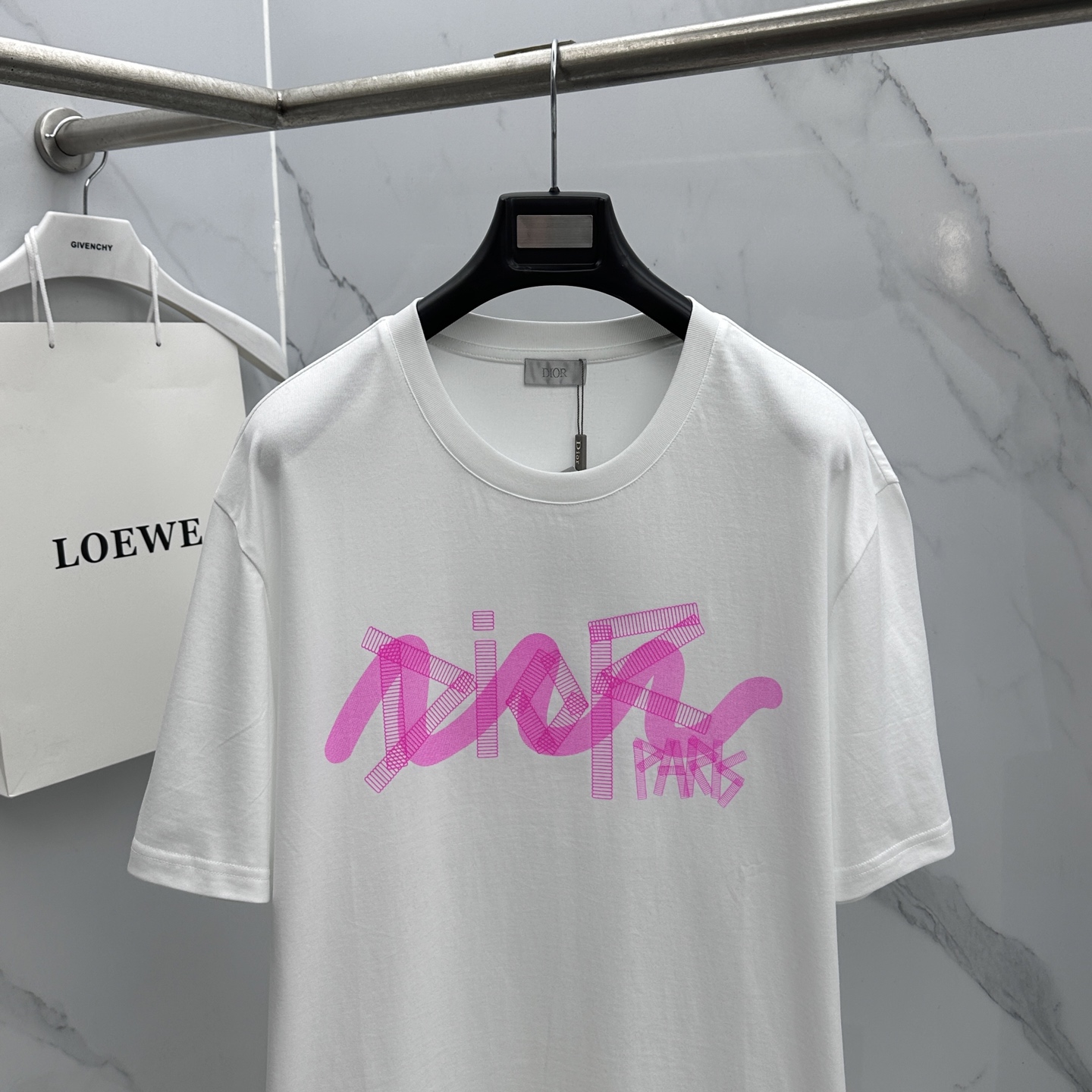 🆕Dior迪奥 新款首发专柜最新款短袖圆领T恤 胸前logo印花3D 官网同款 高端订制 高端长绒棉面料