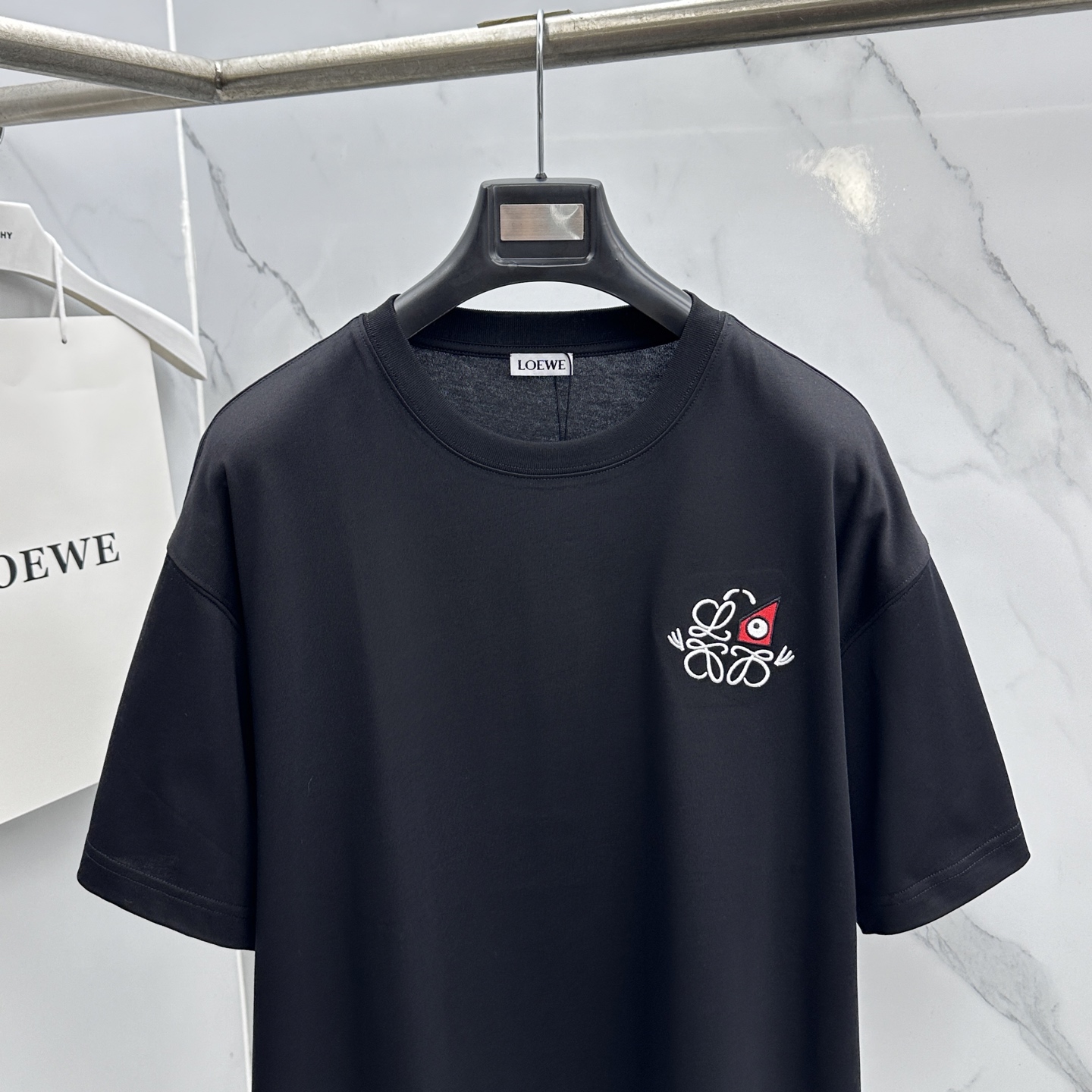 🆕LOEWE罗意威 新款首发专柜最新款短袖圆领T恤 高端订制官网同步 简约日常 胸前logo刺绣 高端长