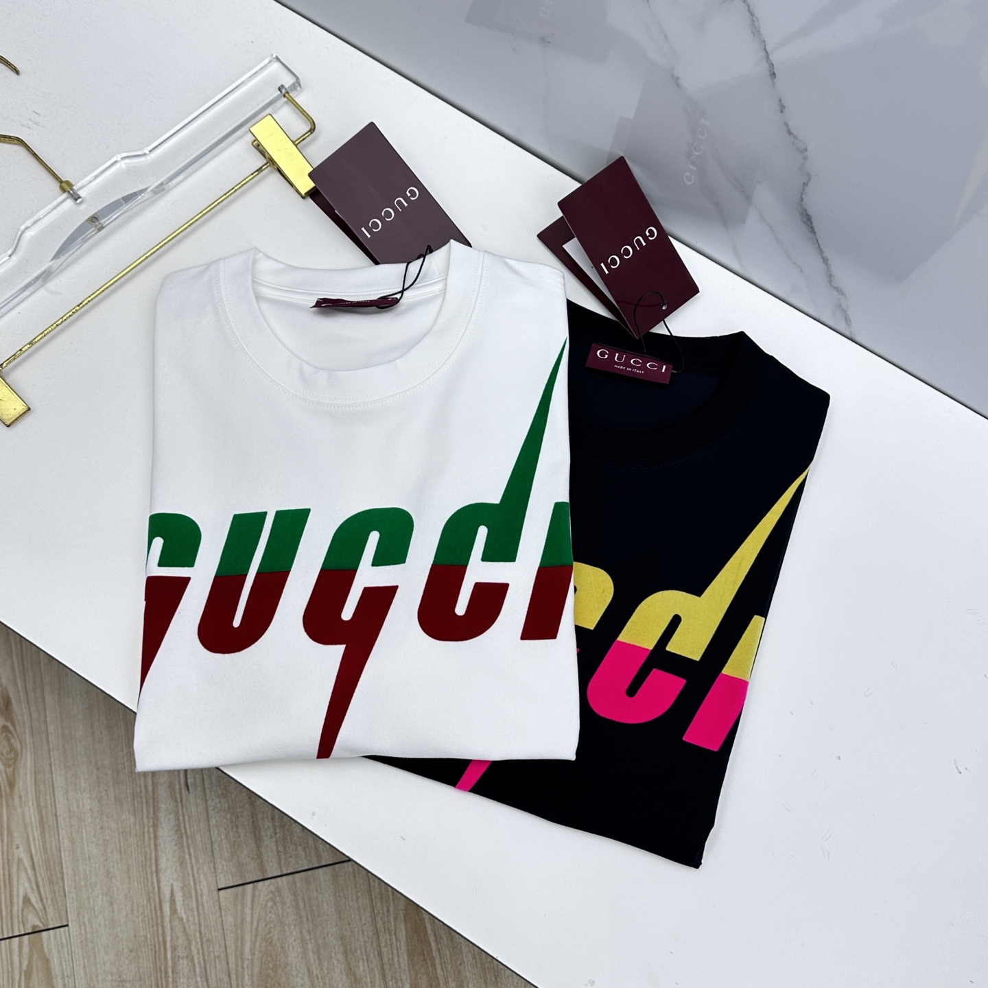 🆕Gucci古驰 2026春夏新款植绒印花短袖 双纱纯棉面料 胸前印花logo 多元化搭配 是眼下时尚前
