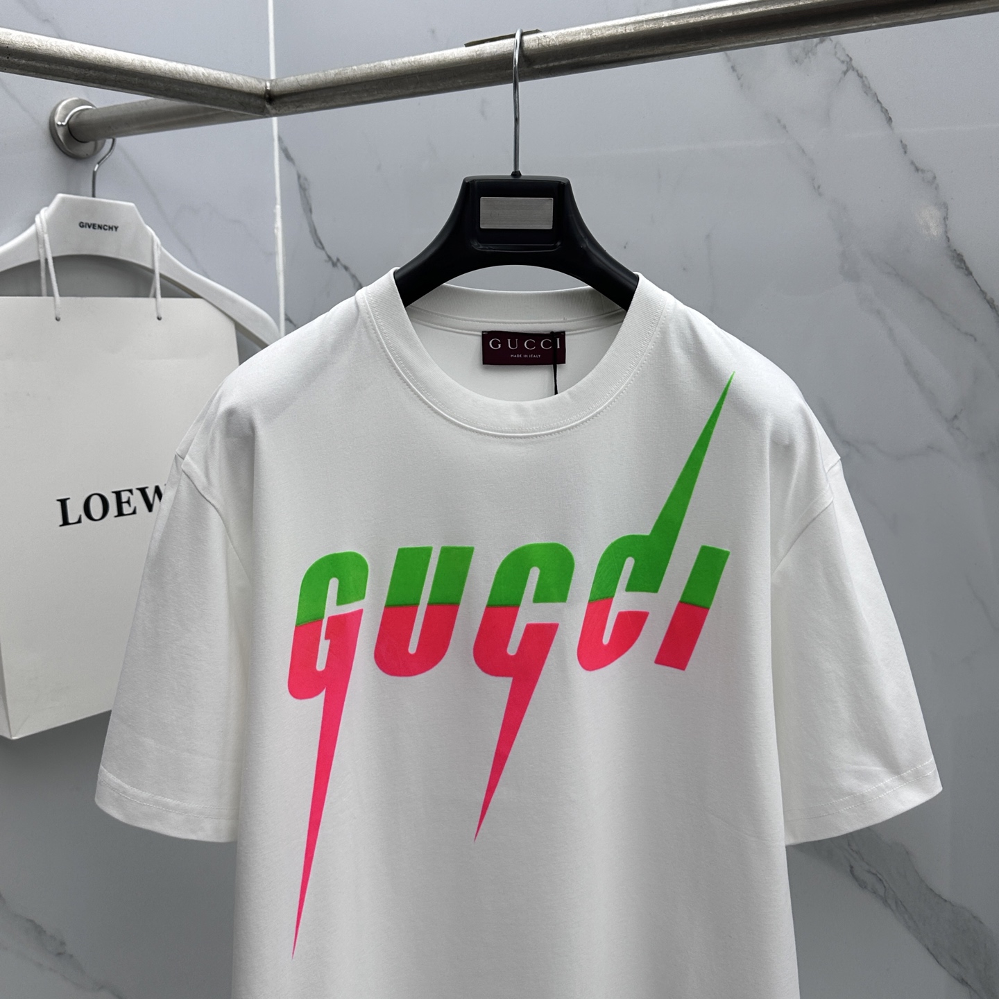 🆕Gucci古驰 2026春夏新款植绒印花短袖 双纱纯棉面料 胸前印花logo 多元化搭配 是眼下时尚前