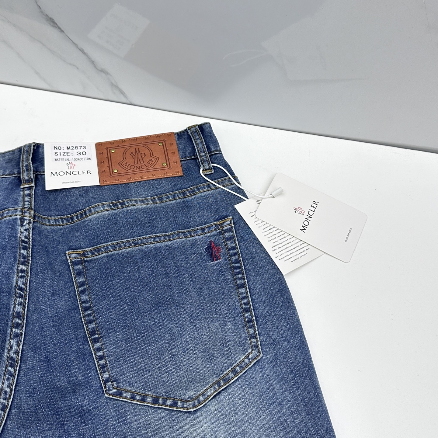 🆕Moncler蒙口 🔥高端定制、26早春新款薄款牛仔裤 柜台同步发售 原版定制复刻 客供五金辅料 原单