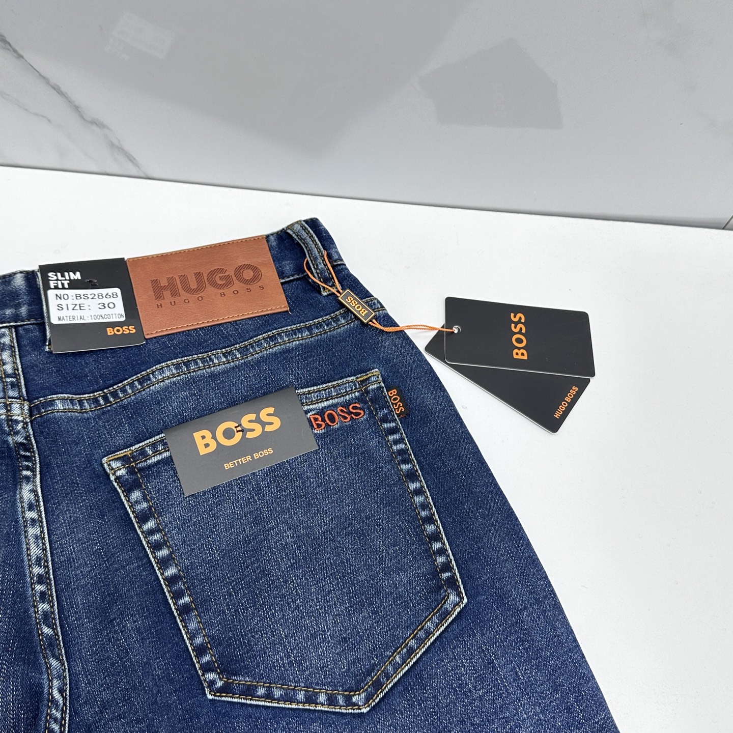🆕BOSS 🔥高端定制、26早春新款薄款牛仔裤 柜台同步发售 原版定制复刻 客供五金辅料 原单品质 进口