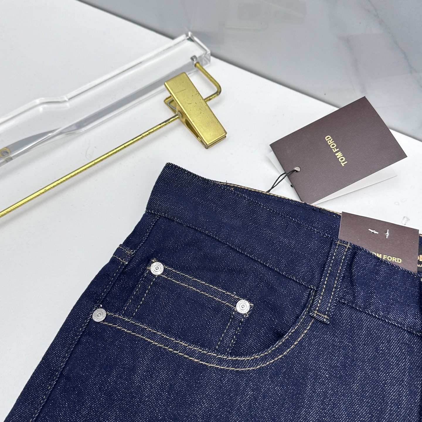 🆕TOM FORD 🔥高端定制、26早春新款薄款牛仔裤 柜台同步发售 原版定制复刻 客供五金辅料 原单品