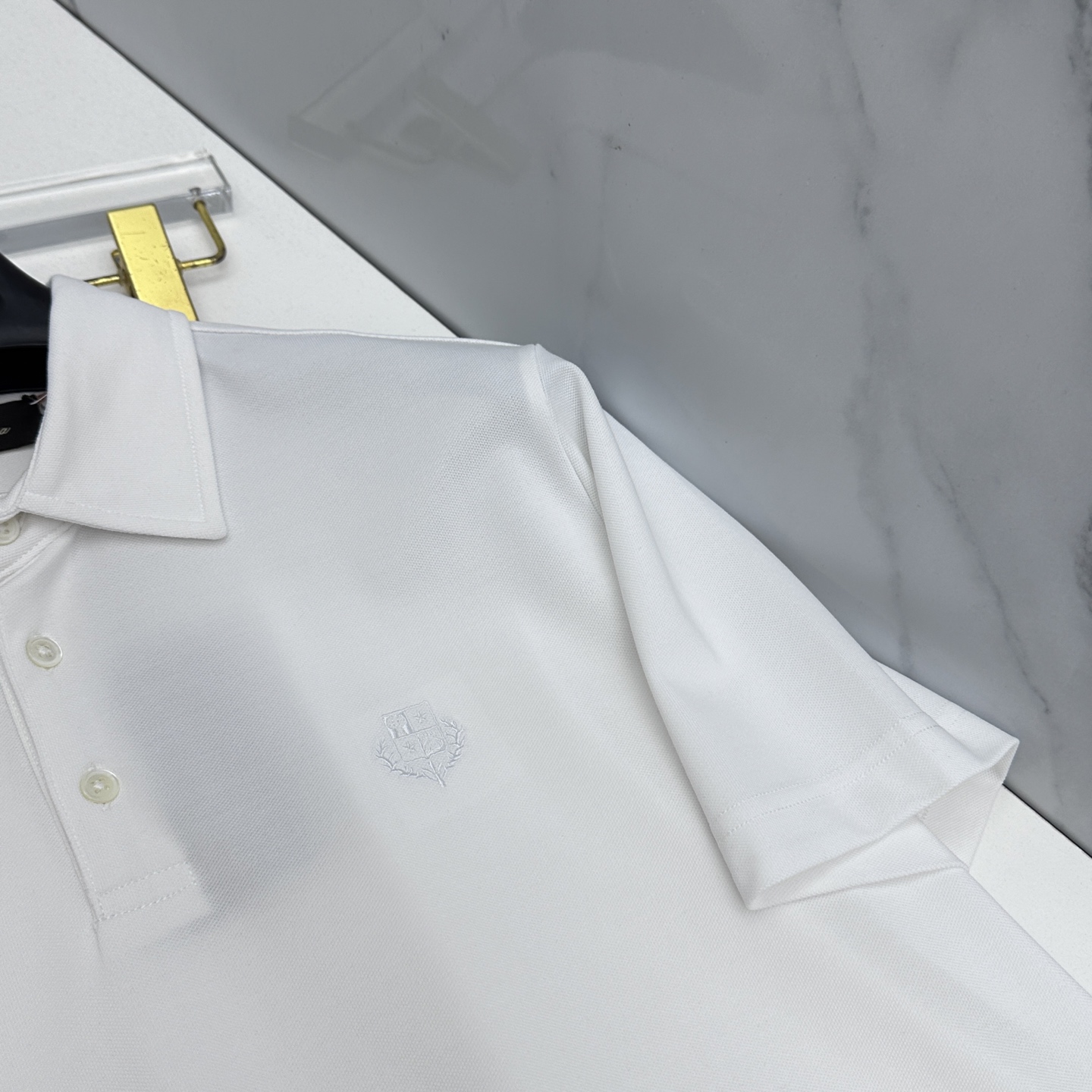 🆕Loro piana 春夏新款翻领Polo衫短袖T恤翻领商务 简洁时尚百搭 胸口小绣花 螺纹针织领口 