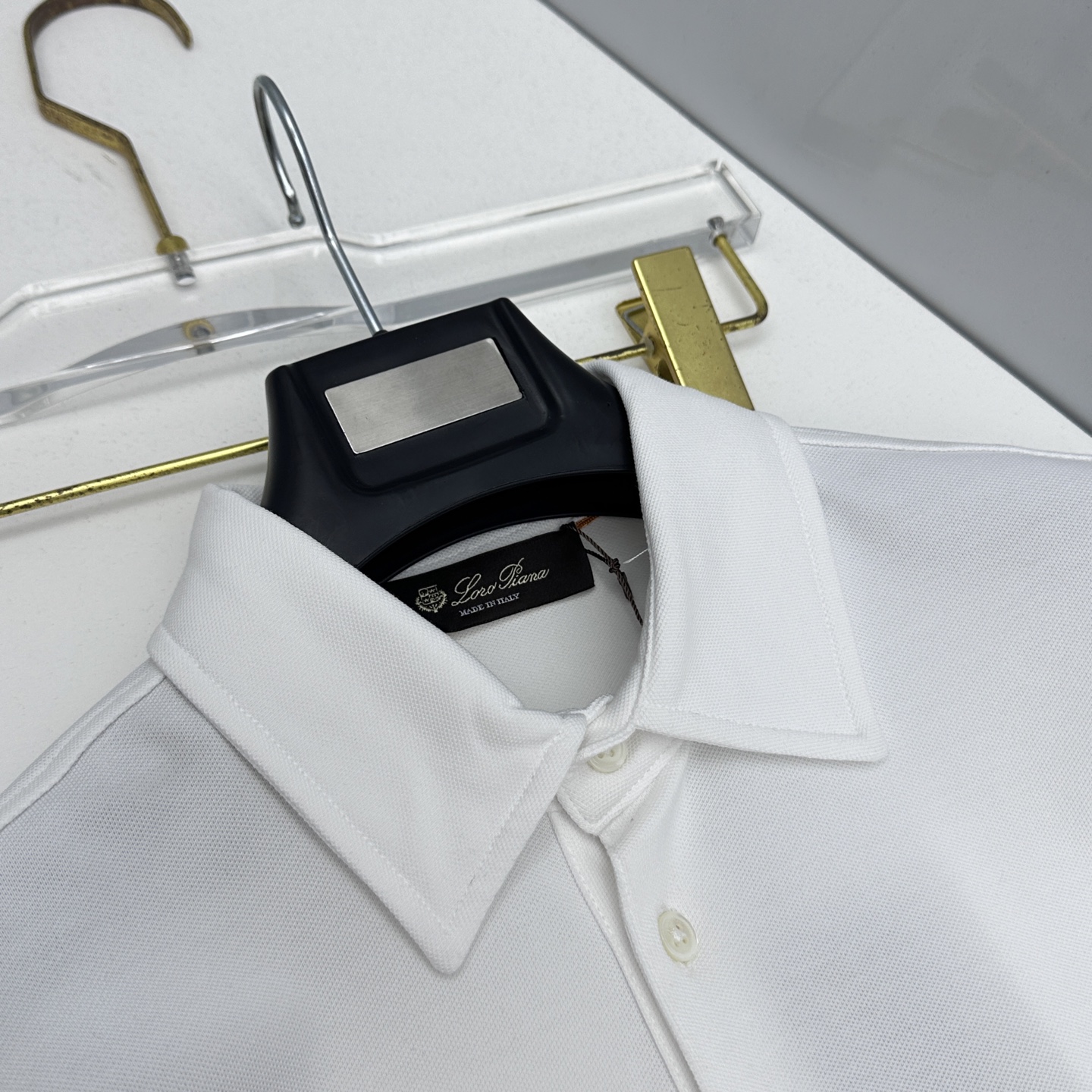 🆕Loro piana 春夏新款翻领Polo衫短袖T恤翻领商务 简洁时尚百搭 胸口小绣花 螺纹针织领口 