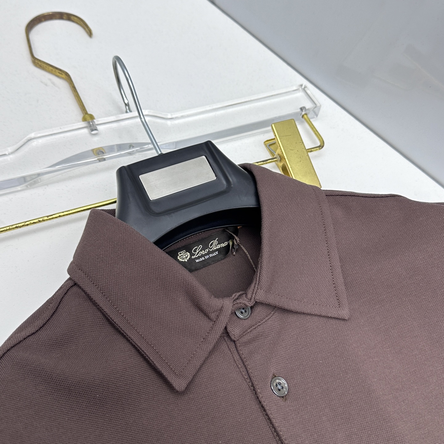🆕Loro piana 春夏新款翻领Polo衫短袖T恤翻领商务 简洁时尚百搭 胸口小绣花 螺纹针织领口 