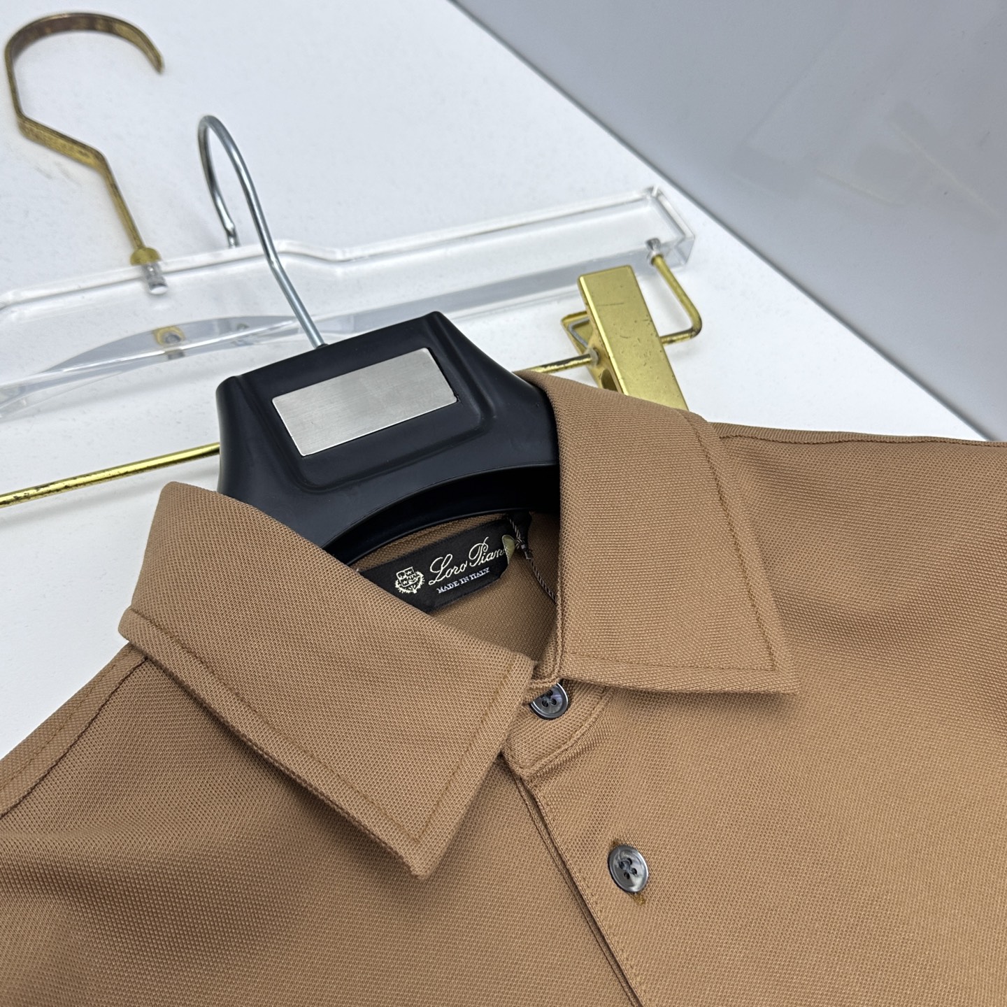 🆕Loro piana 春夏新款翻领Polo衫短袖T恤翻领商务 简洁时尚百搭 胸口小绣花 螺纹针织领口 