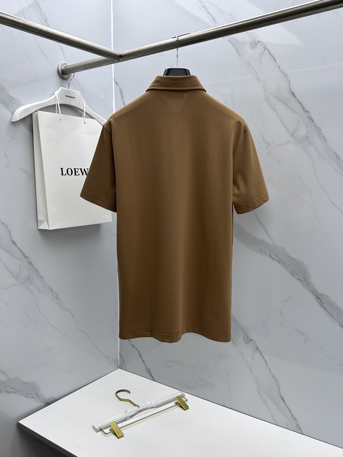 🆕Loro piana 春夏新款翻领Polo衫短袖T恤翻领商务 简洁时尚百搭 胸口小绣花 螺纹针织领口 