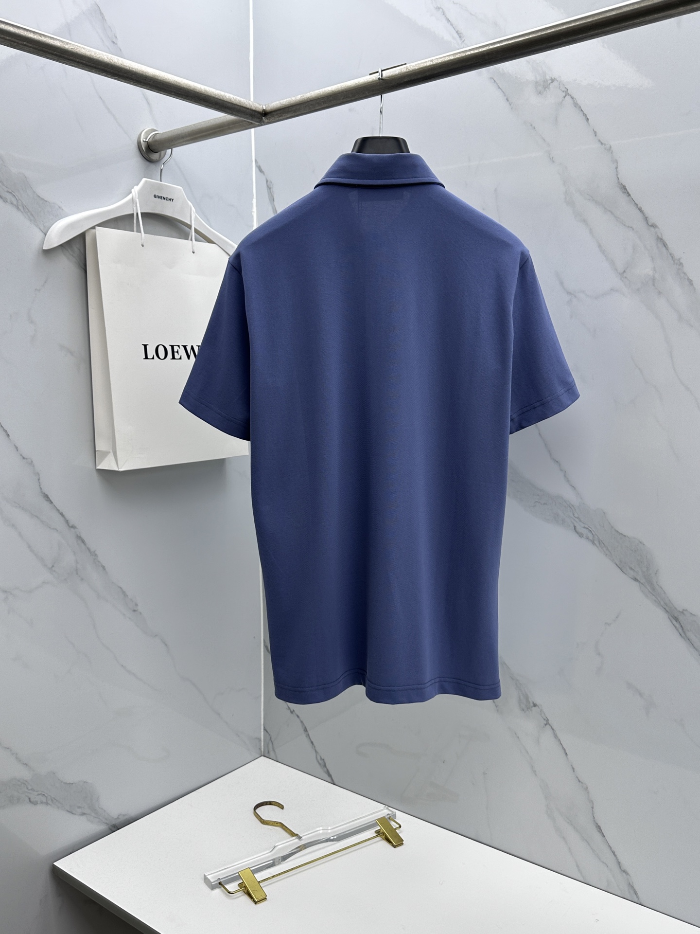 🆕Loro piana 春夏新款翻领Polo衫短袖T恤翻领商务 简洁时尚百搭 胸口小绣花 螺纹针织领口 
